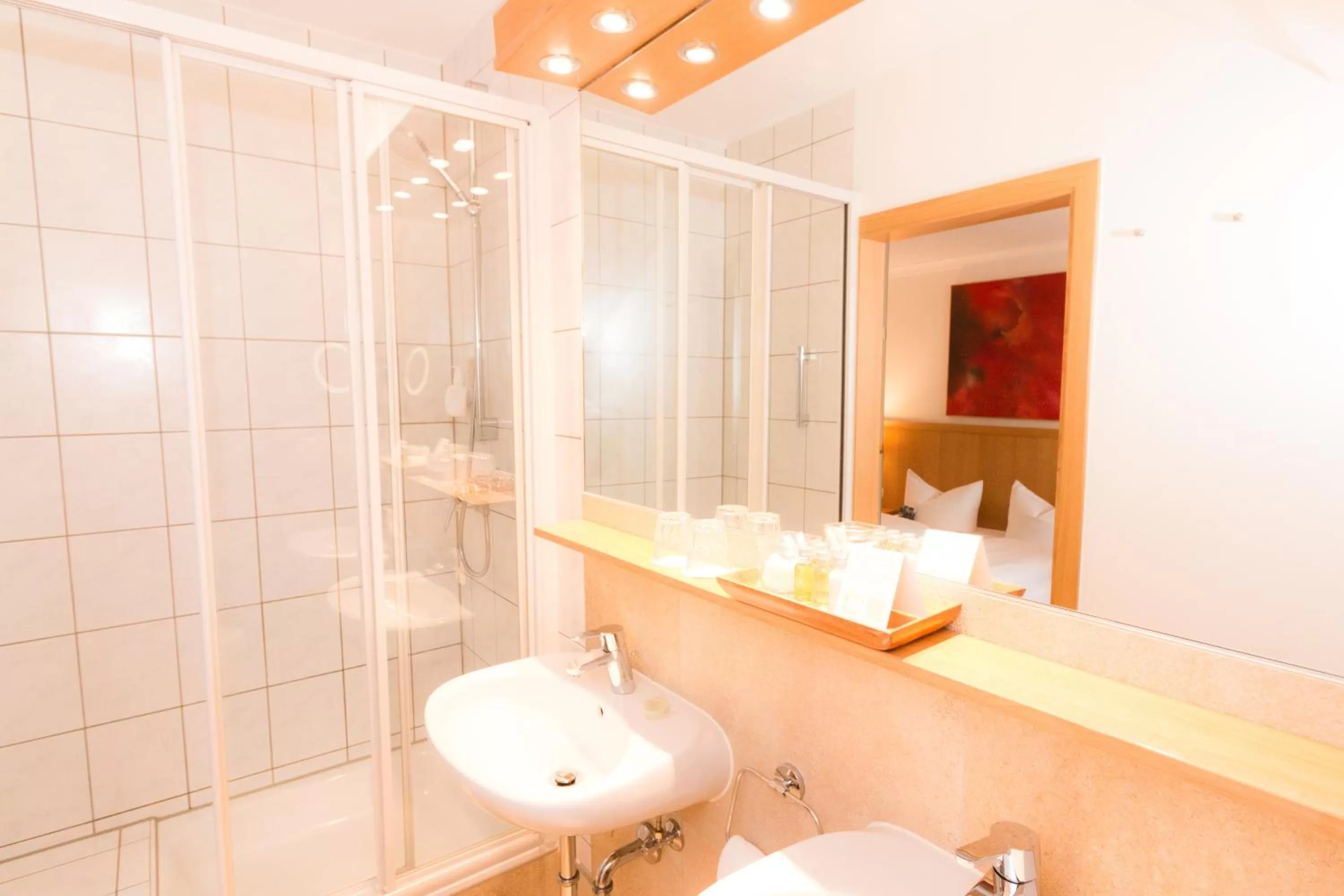 Bathroom in Romantik Hotel Hirschen