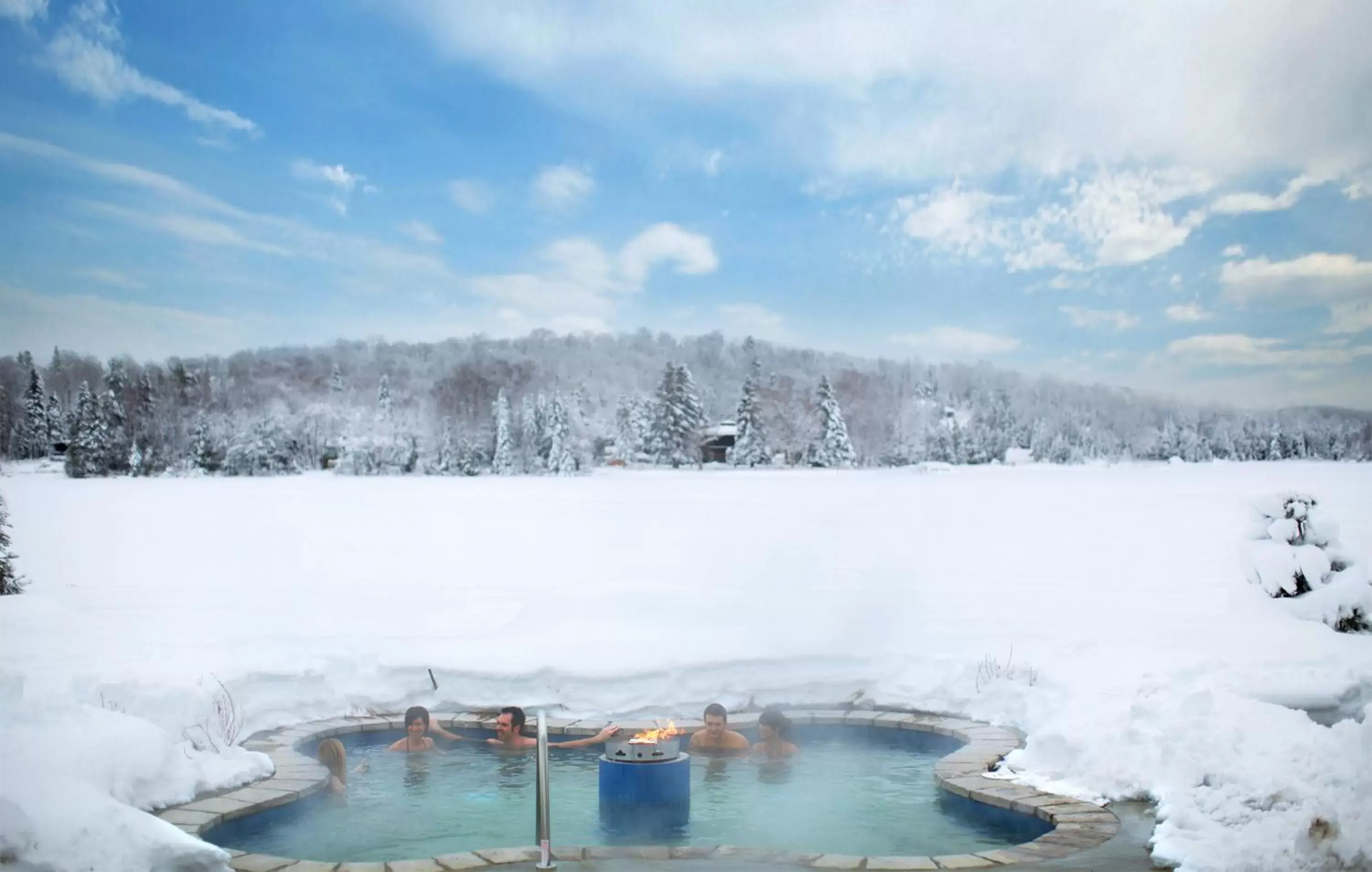 Hot Spring Bath, Winter in Estérel Resort