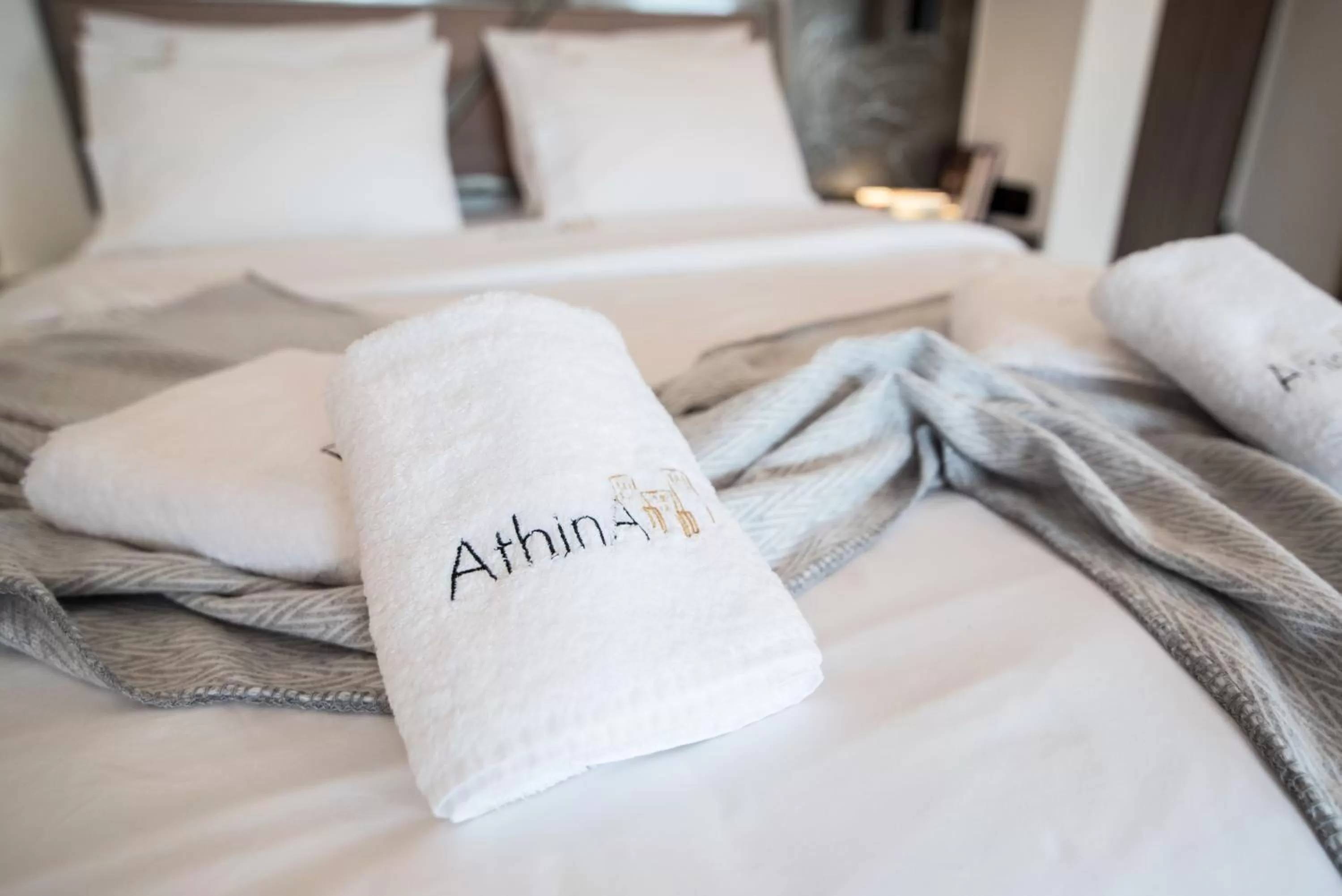 Bed in AthinA STREETAPARTMENTS