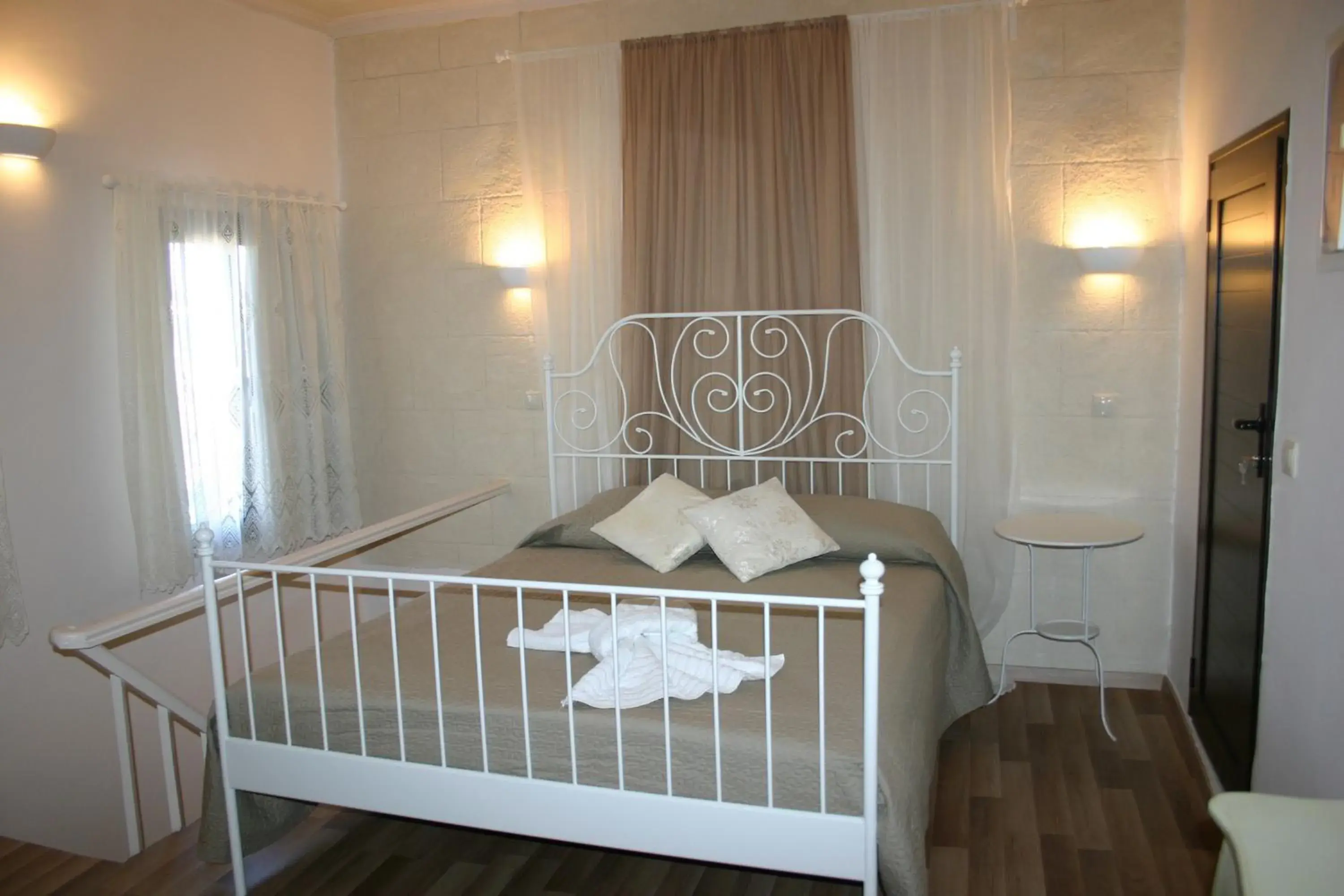 Bed in Evdokia Hotel