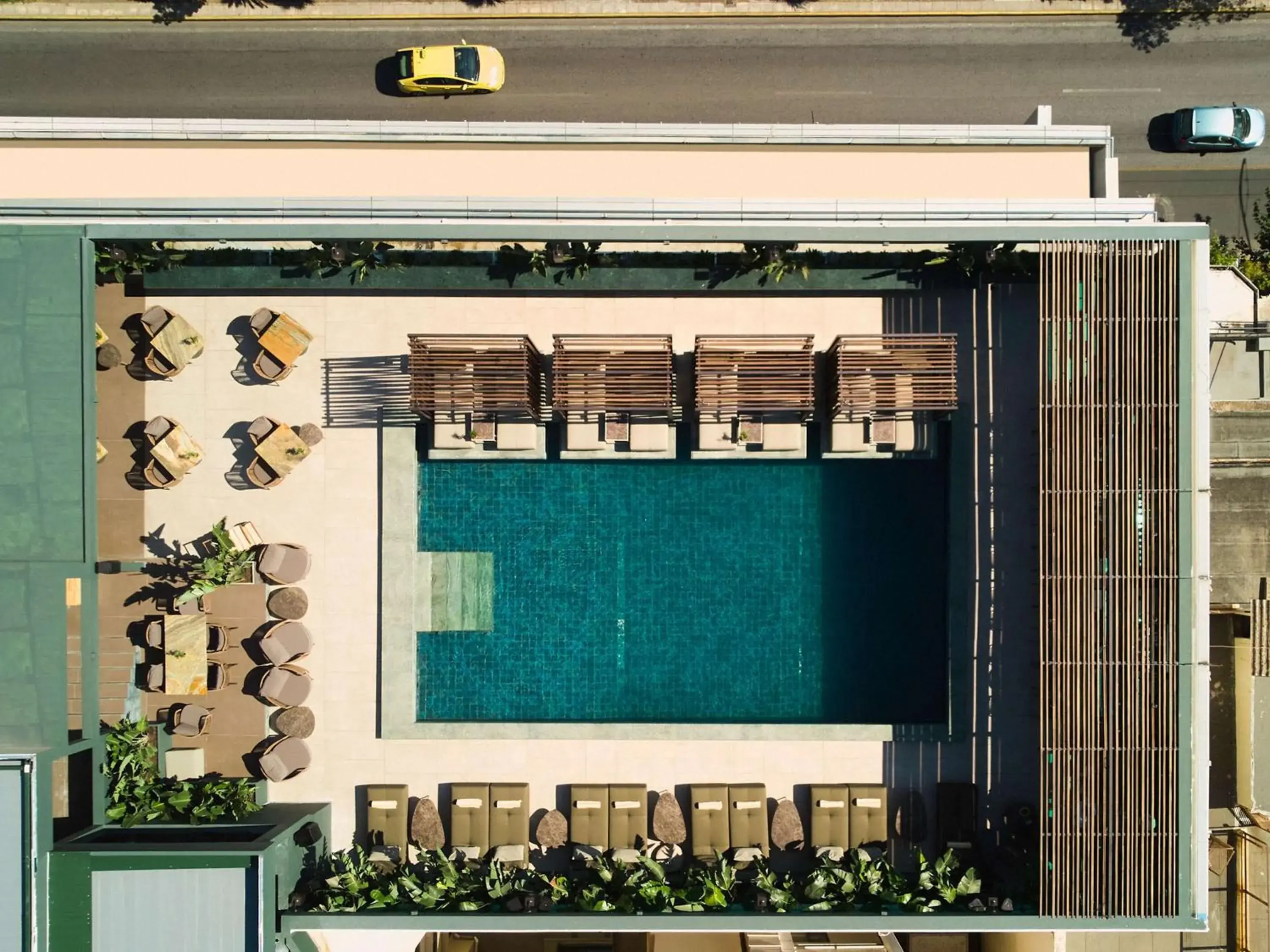 Pool view in Radisson Blu Park Hotel Athens