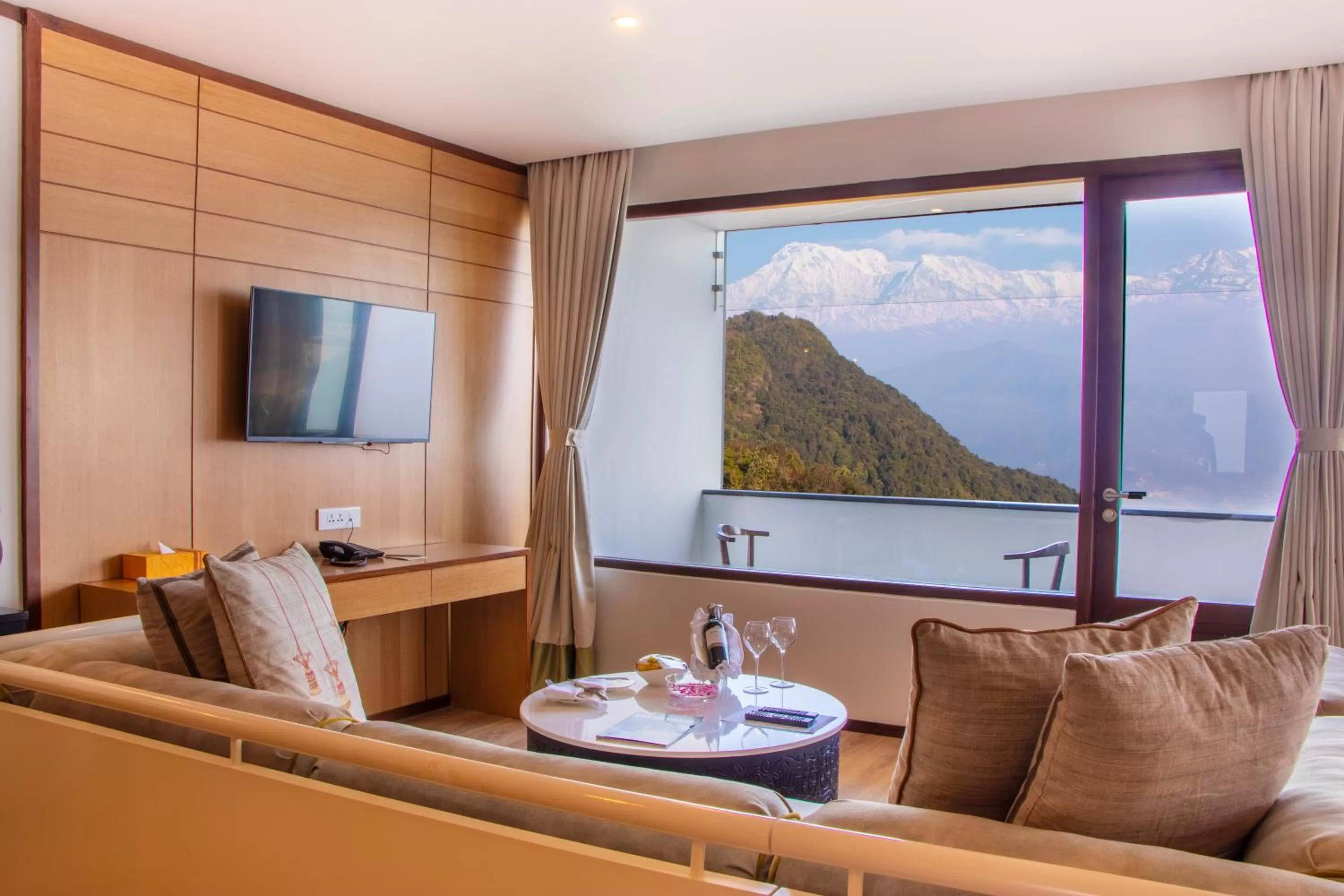 Living room in Hotel Annapurna View Sarangkot