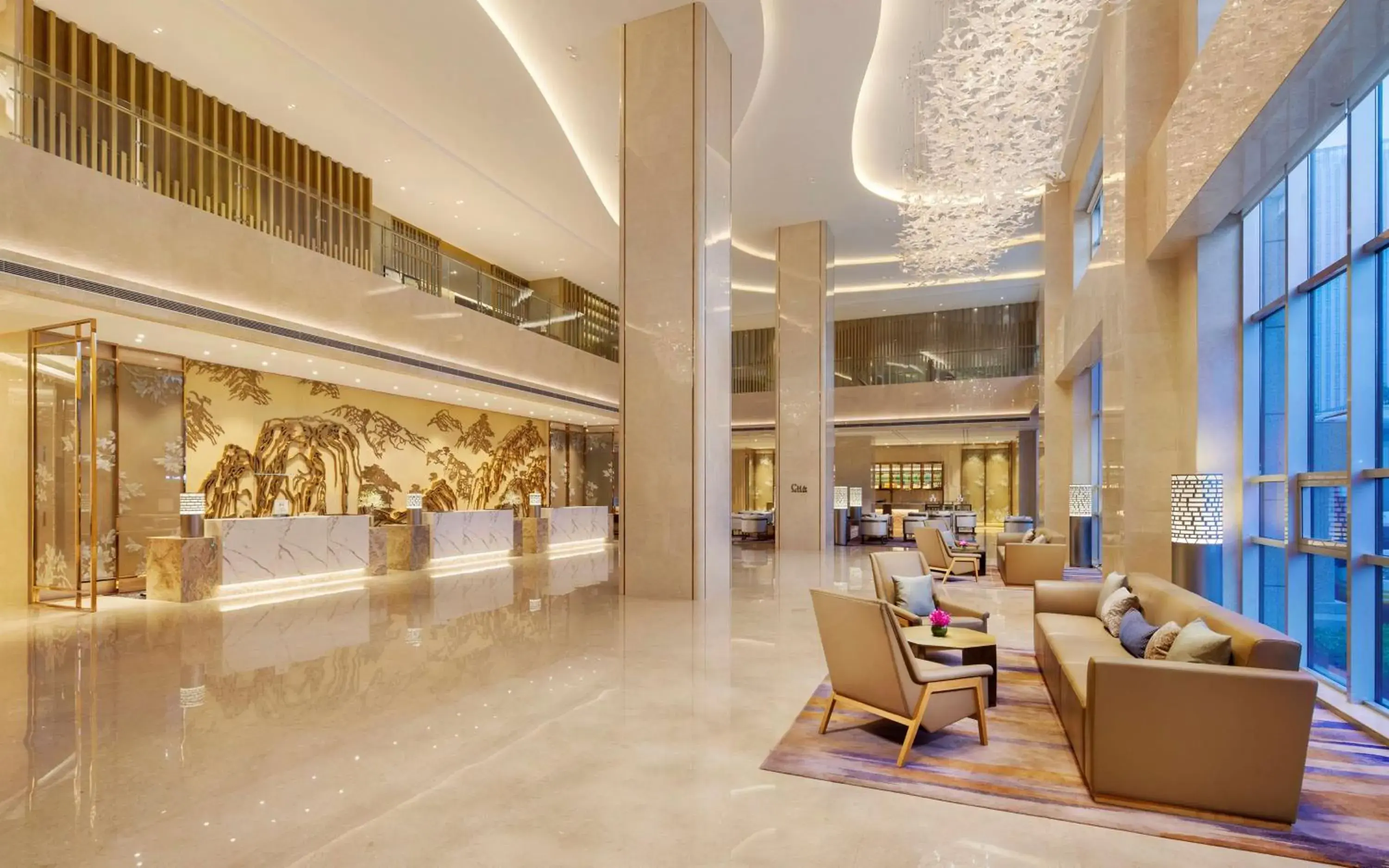 Lobby or reception, Lobby/Reception in DoubleTree by Hilton Hotel Qingdao-Jimo Ancient City