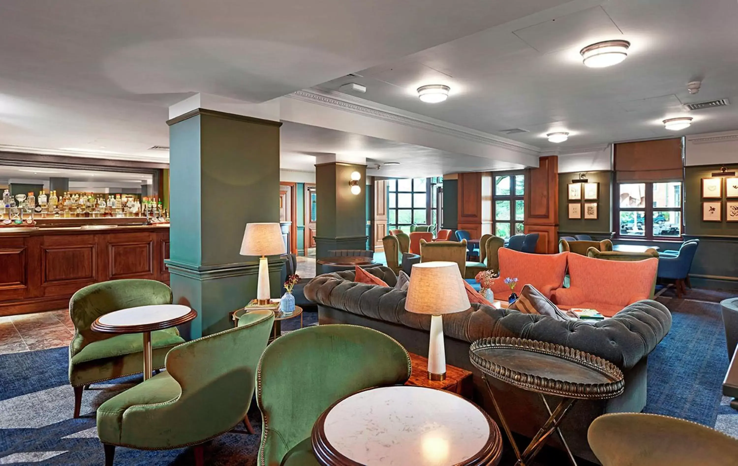 Lounge or bar, Lounge/Bar in Hilton Puckrup Hall, Tewkesbury