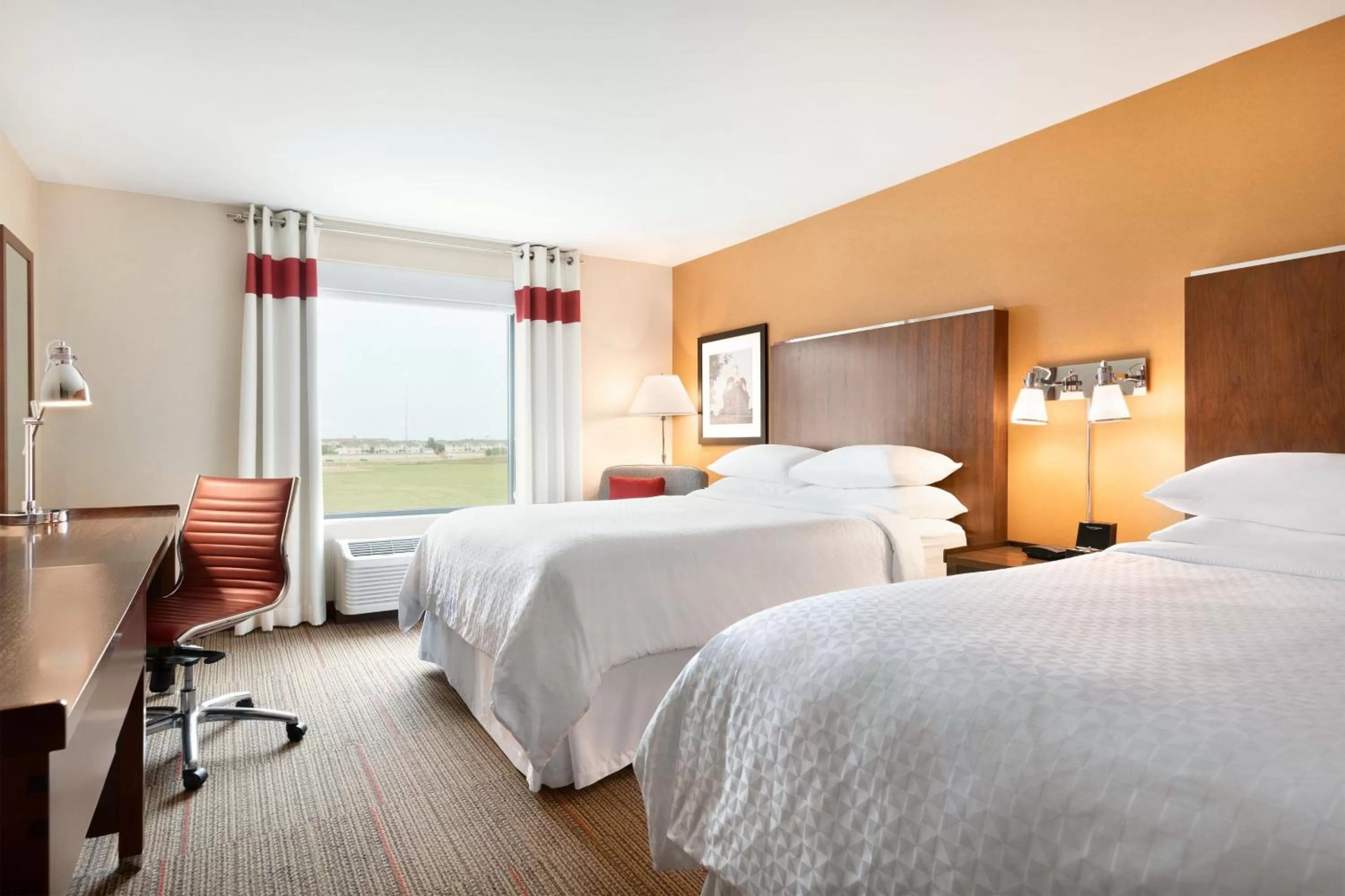 Queen Room with Two Queen Beds and Adapted Tub - Mobility and Hearing Accessible in Four Points by Sheraton Fargo Medical Center