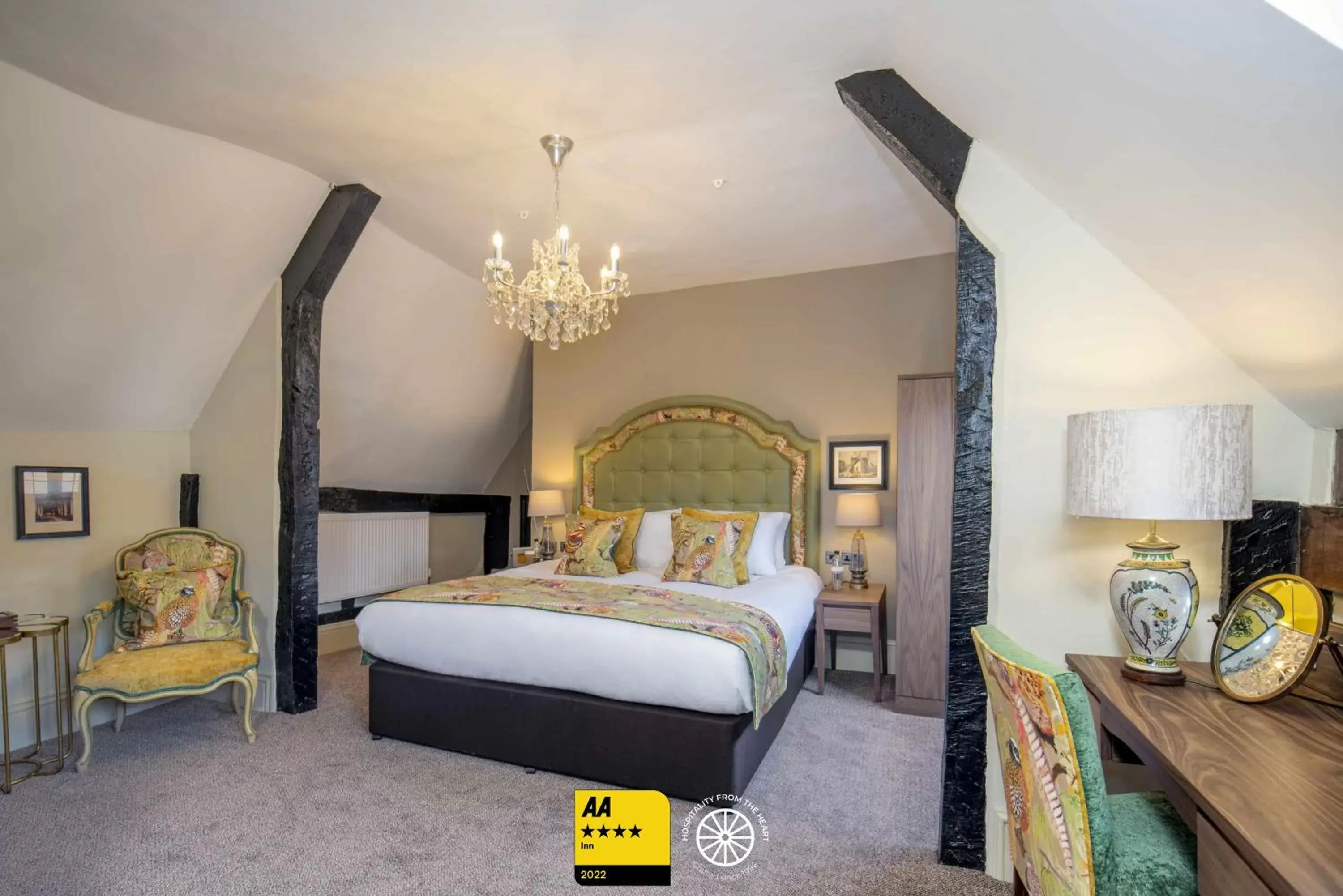 Bed in The Tudor House Hotel, Tewkesbury, Gloucestershire