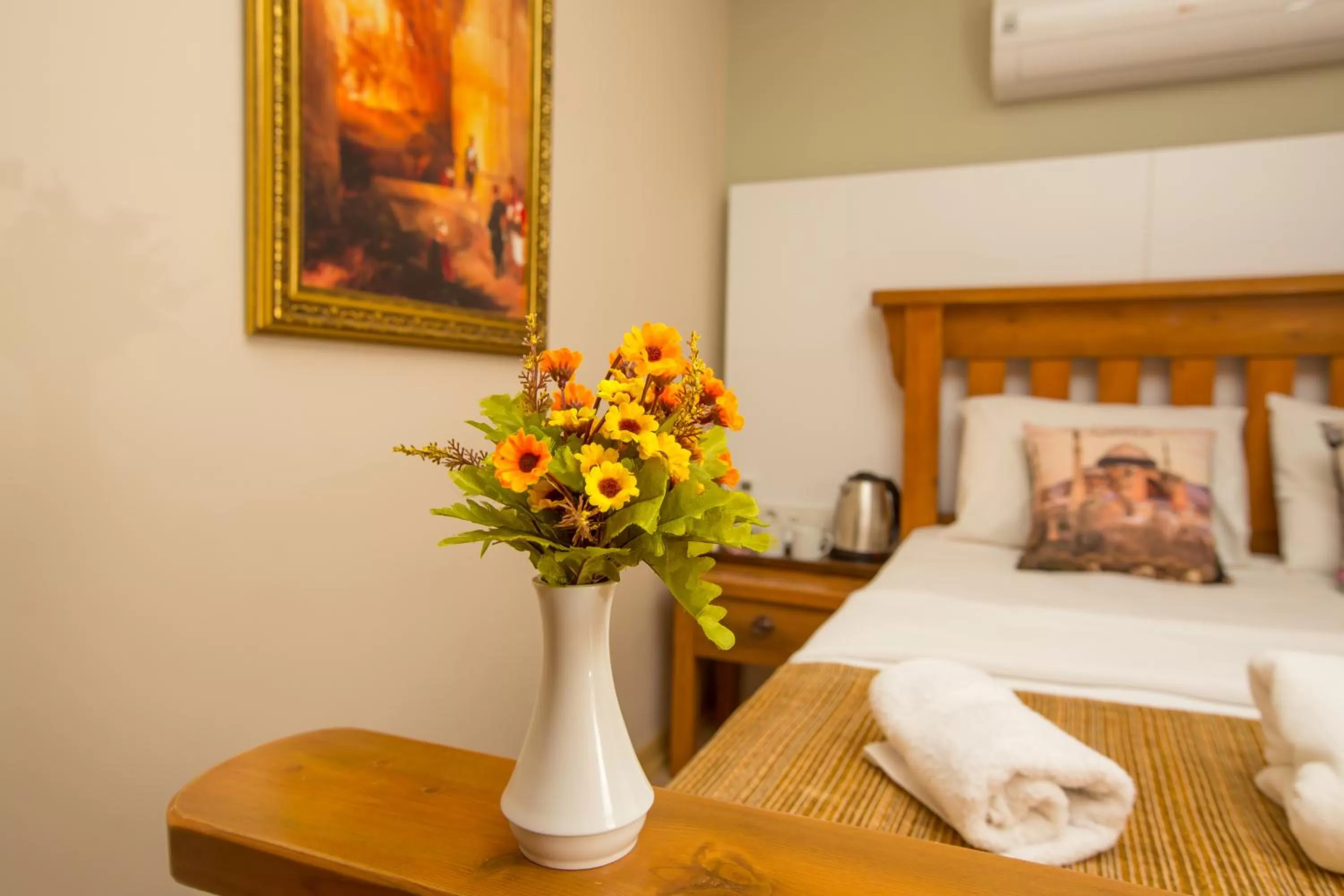 Decorative detail, Bed in The PeraPort Hotel