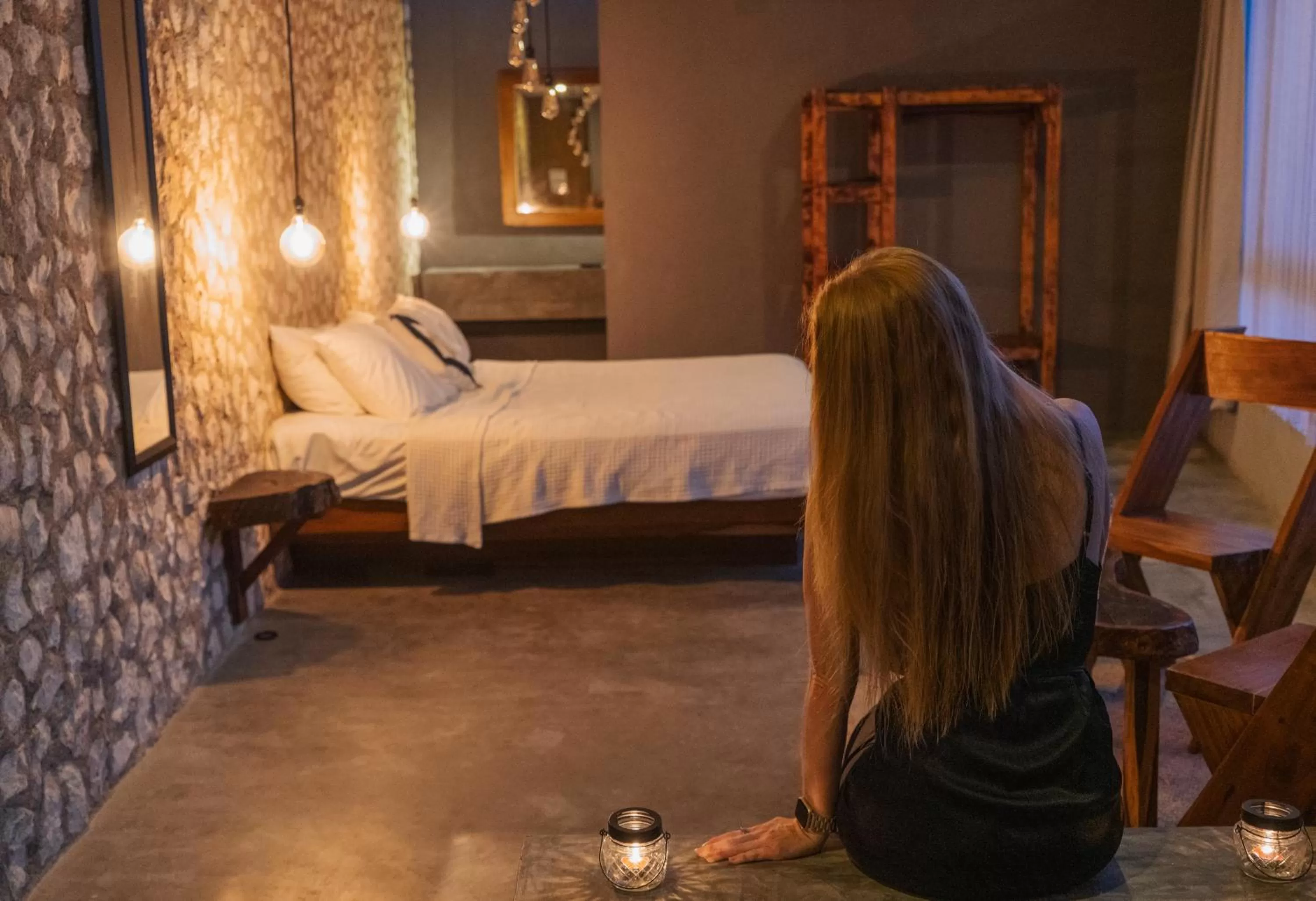 Photo of the whole room, Bed in BAU Tulum