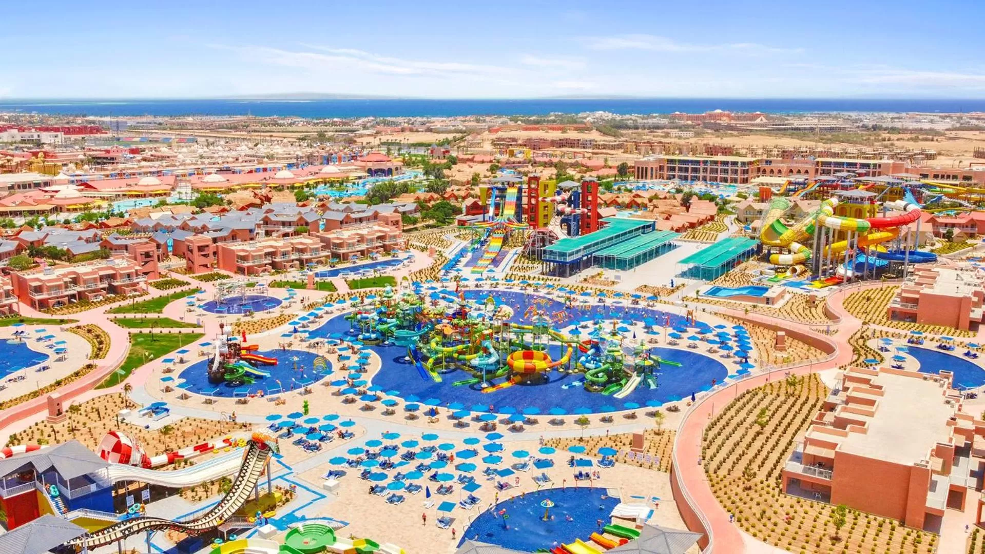 Bird's eye view in Neverland City Hurghada - Pickalbatros
