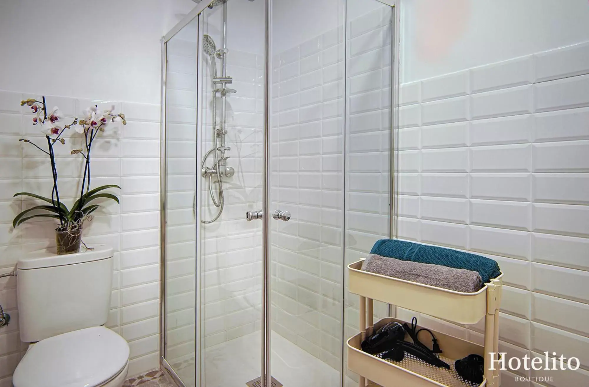 Shower, Bathroom in Hotelito Boutique Badalona.