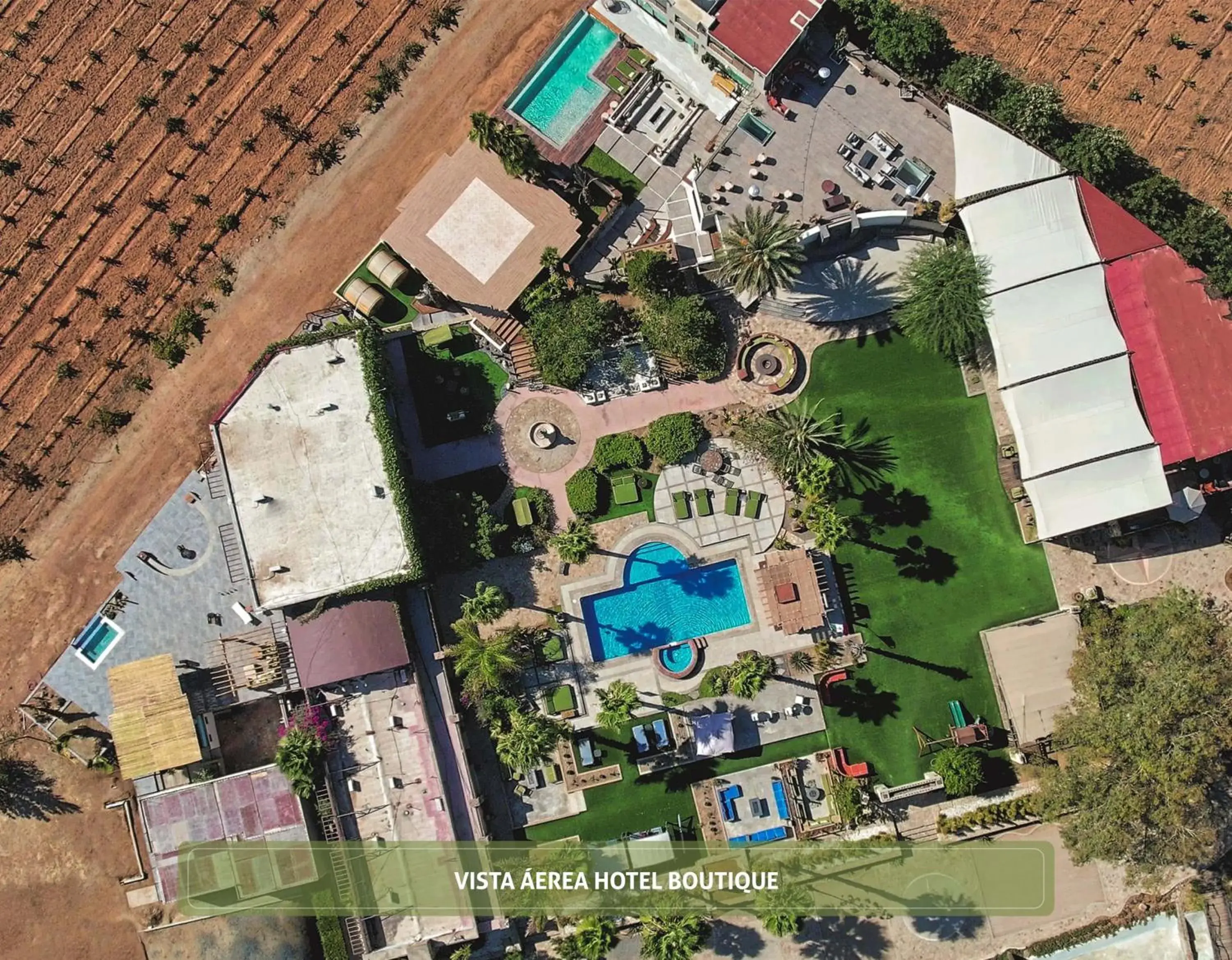 Bird's eye view, Bird's-eye View in Hotel Boutique Valle de Guadalupe