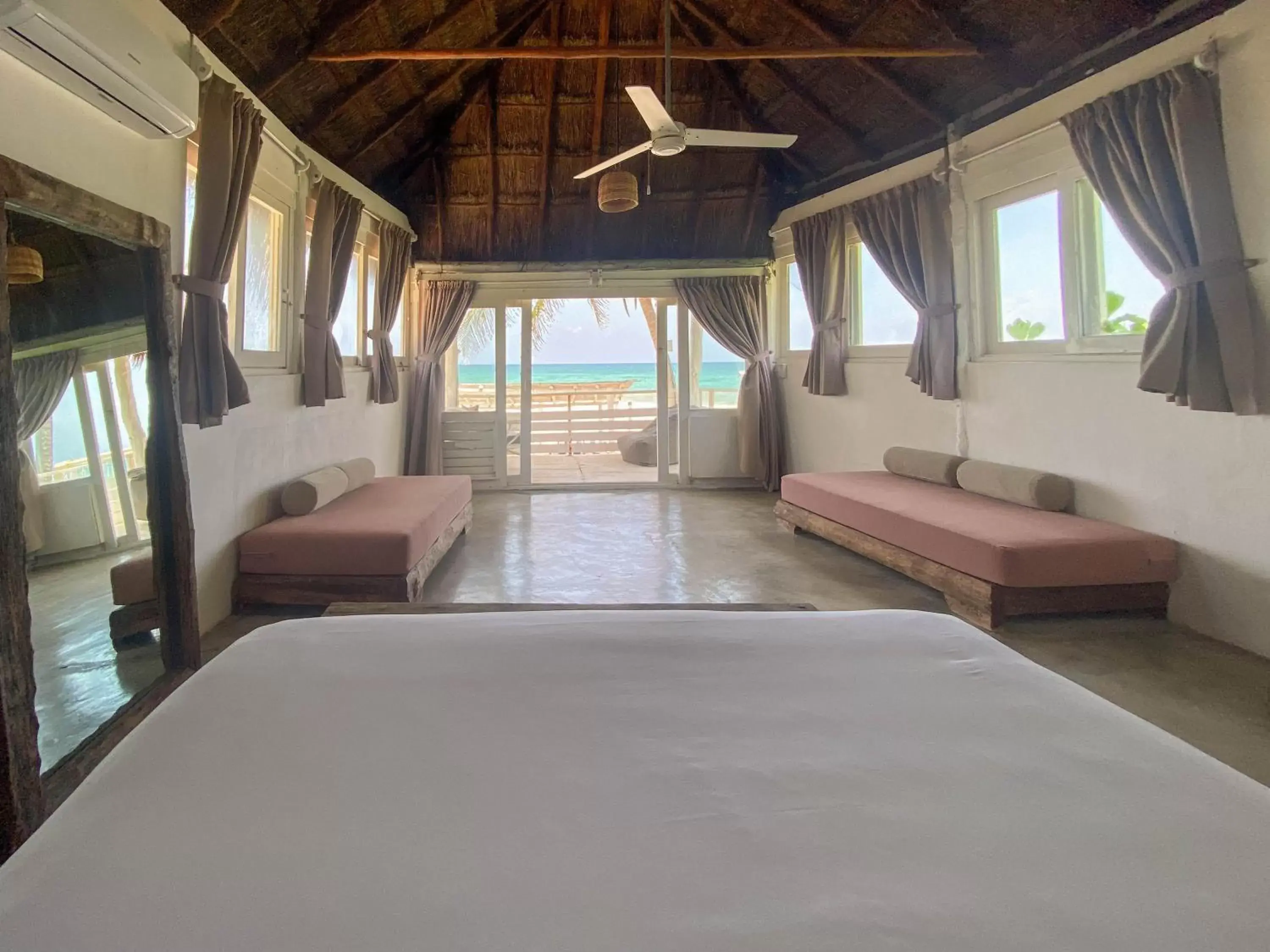 Natural landscape, Seating Area in Tuup Tulum Oceanfront or road side rooms