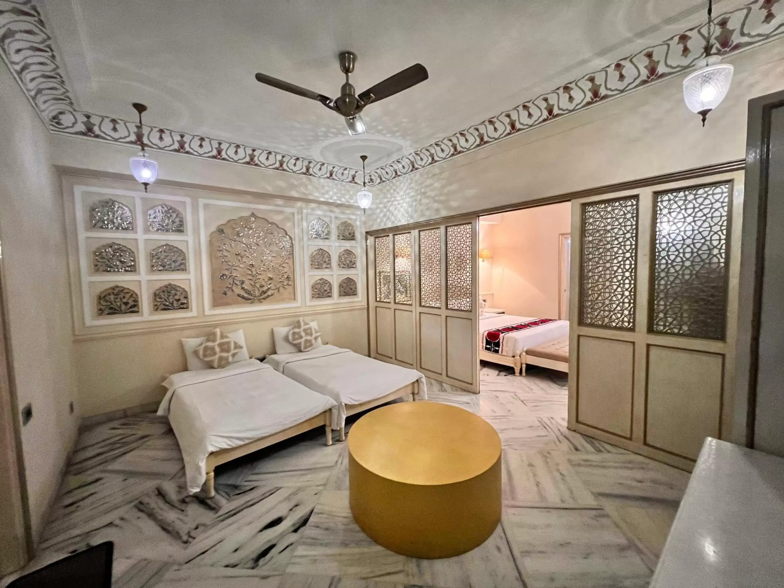 Bedroom in Laxmi Palace Heritage Boutique Hotel