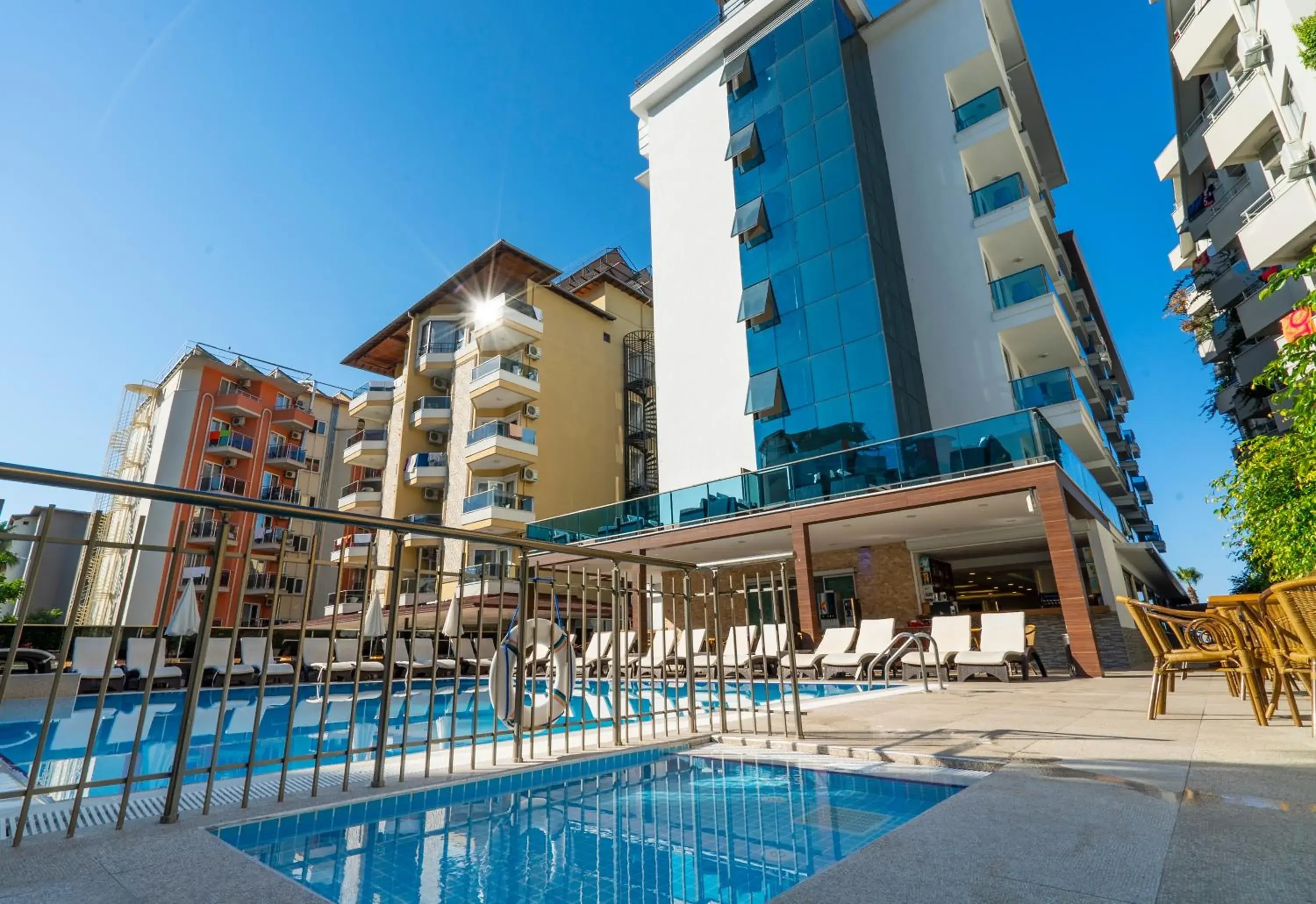 Swimming pool, Property Building in Kleopatra Life Hotel