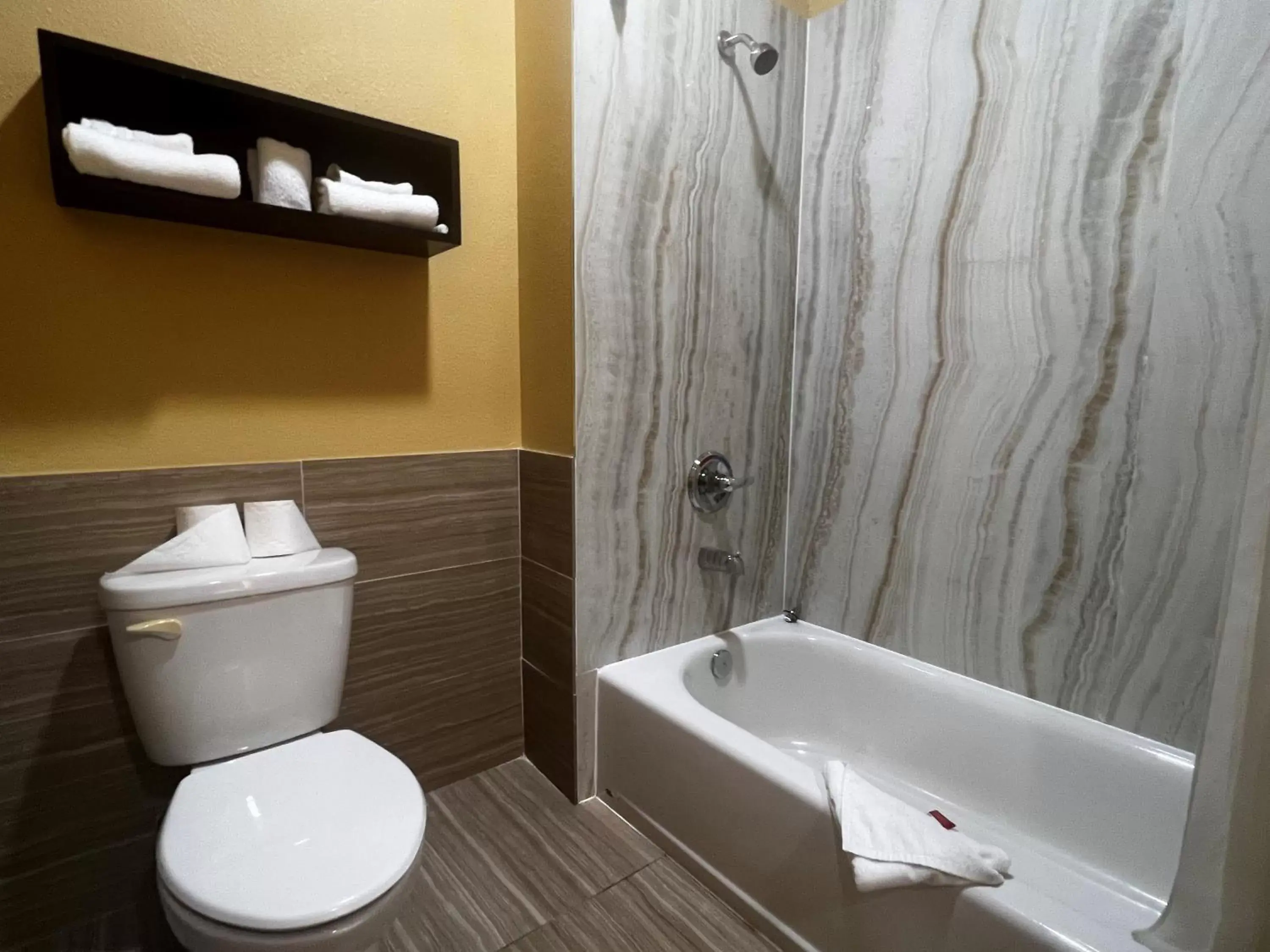 Bathroom in Super 8 by Wyndham Pasadena