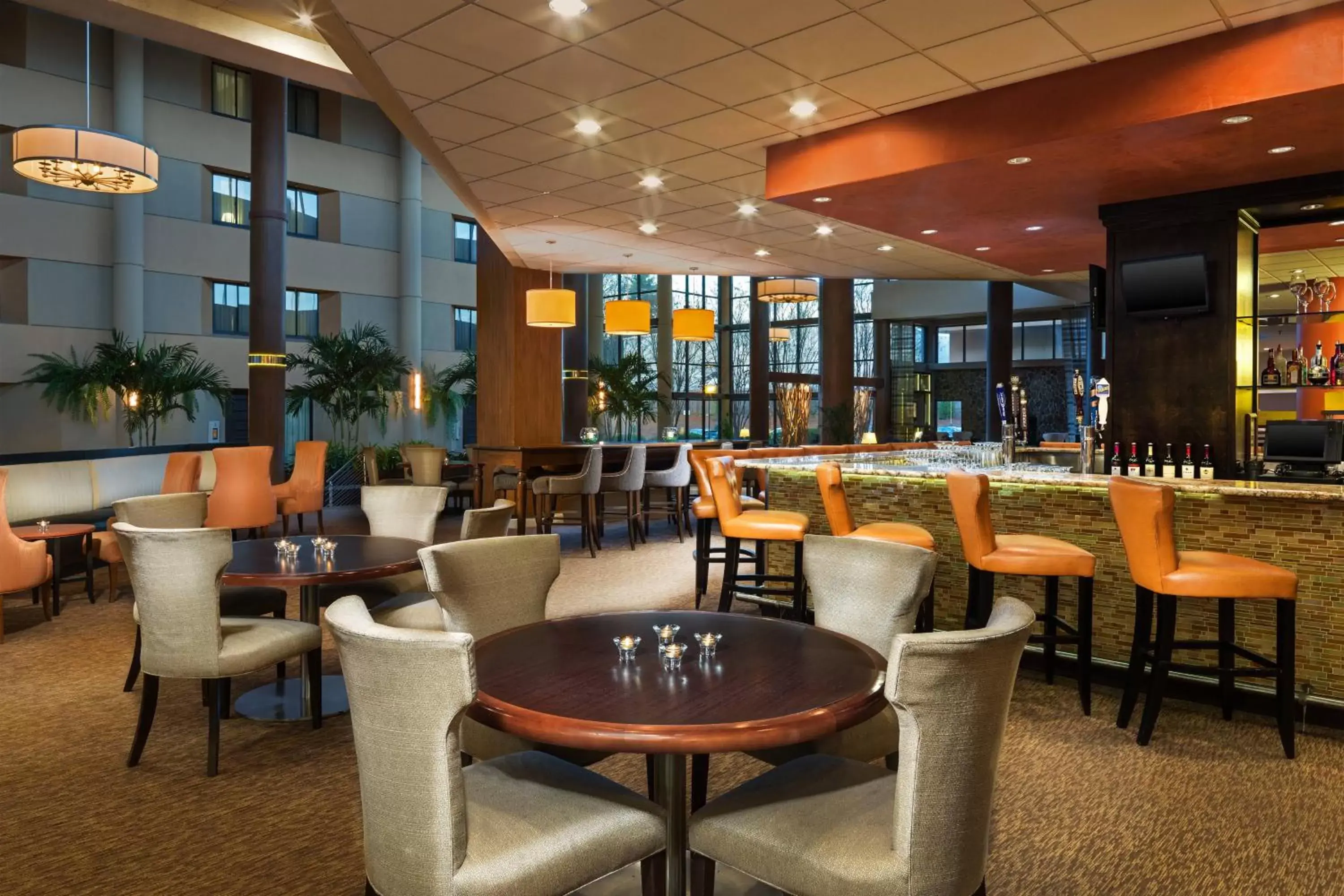Lounge or bar, Restaurant/Places to Eat in Sheraton Charlotte Airport