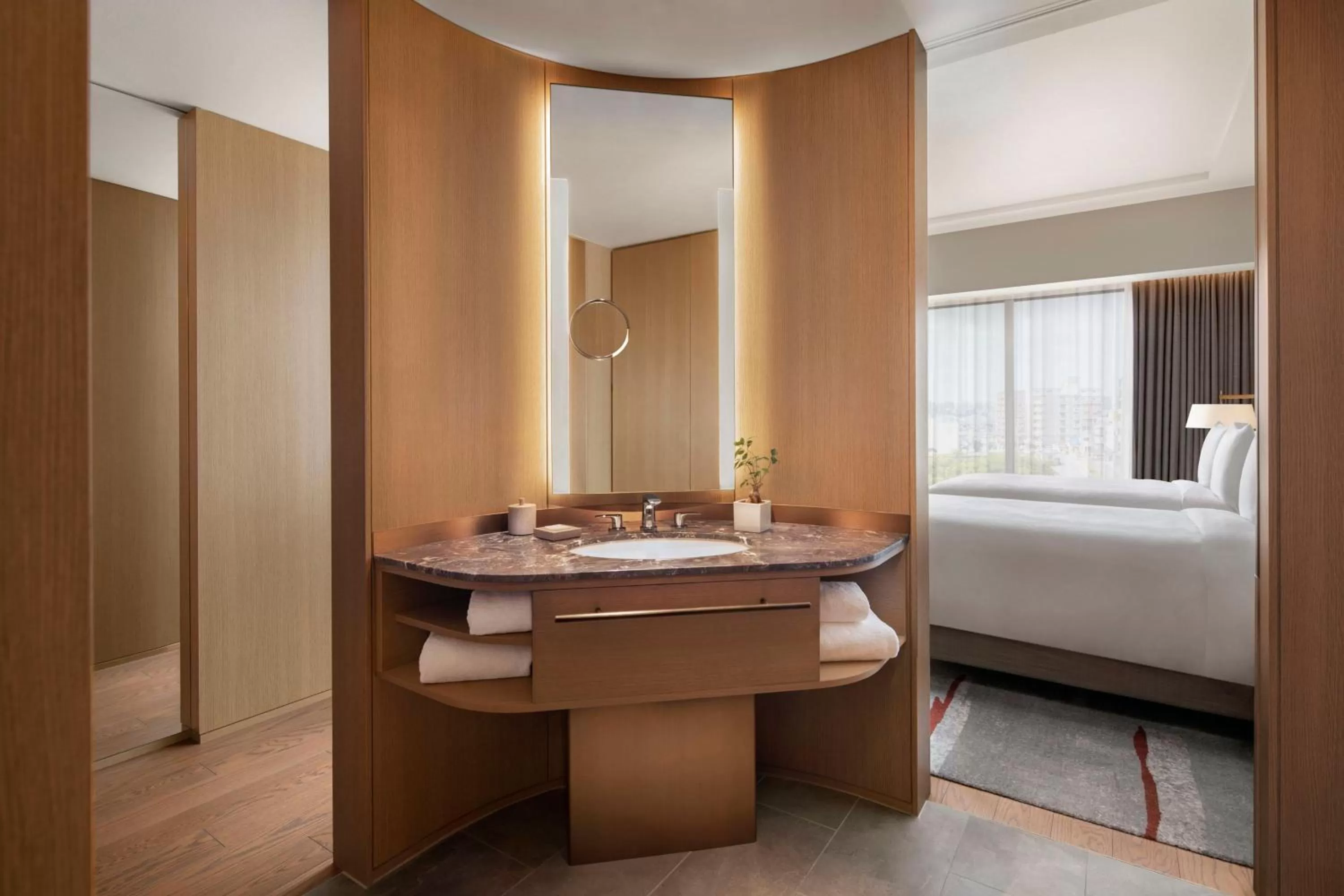 Bathroom, Bed in JW Marriott Hotel Nara