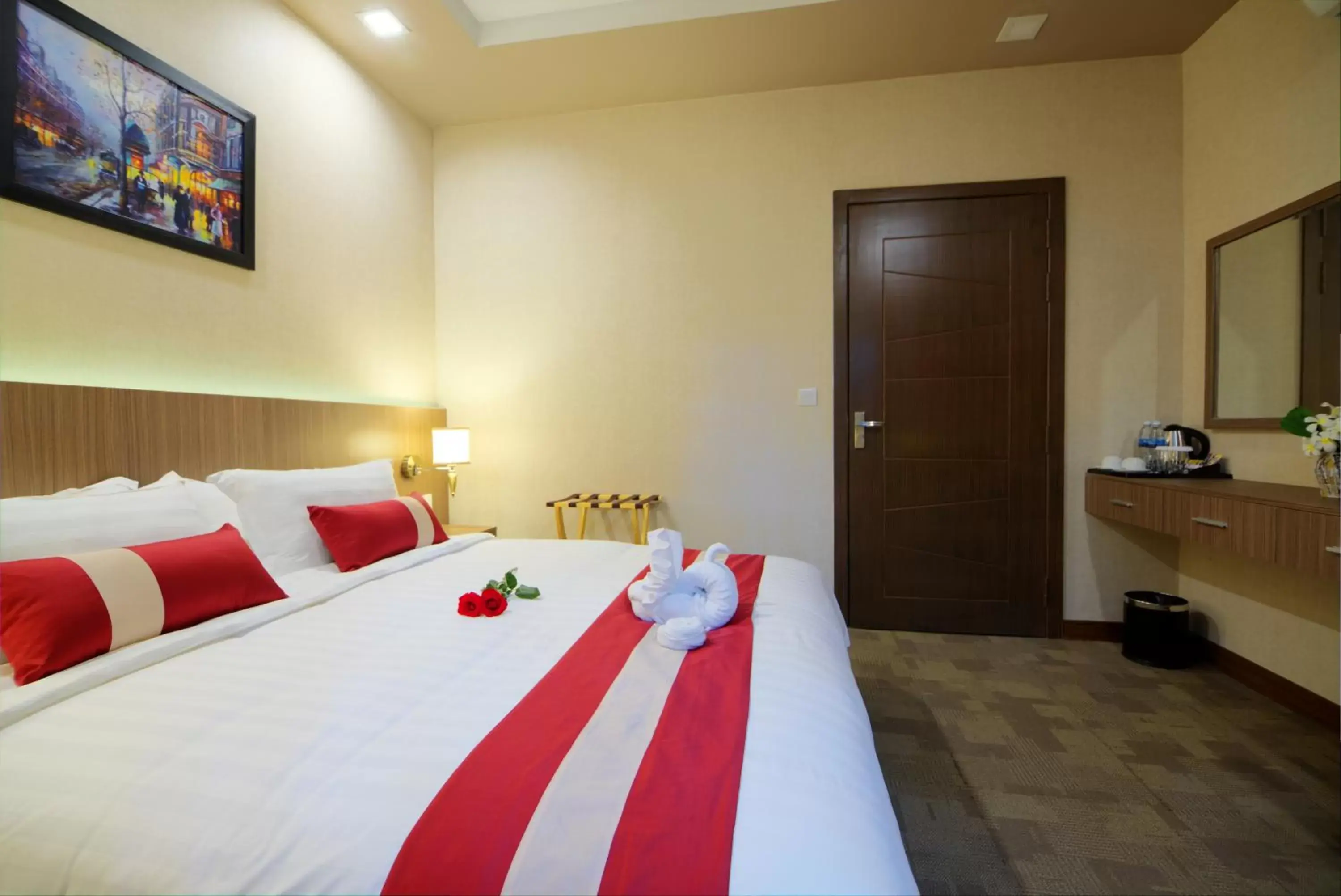 Bed in Anik Boutique Hotel & Spa on Norodom Blvd