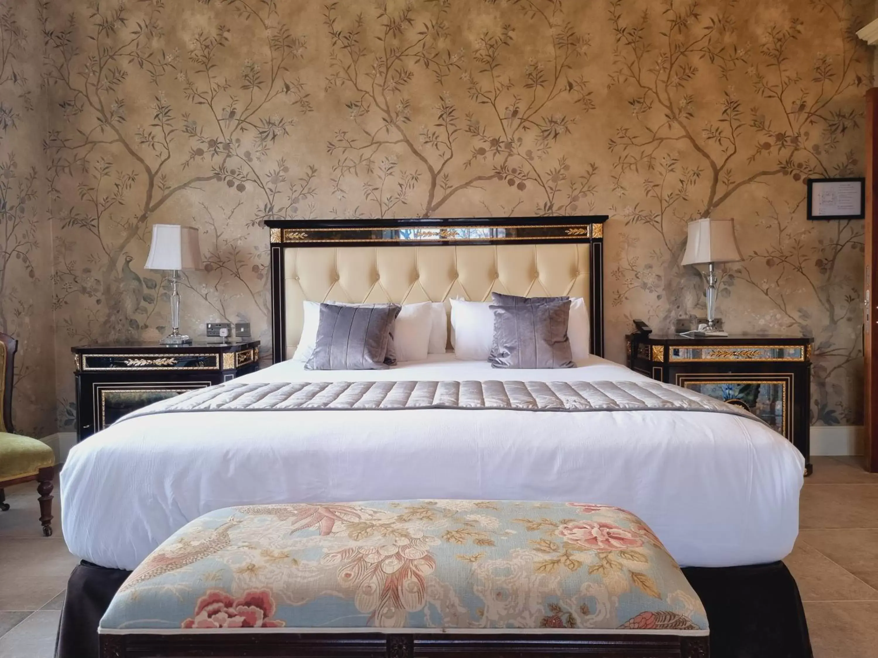 Bed in The Manor Country House Hotel