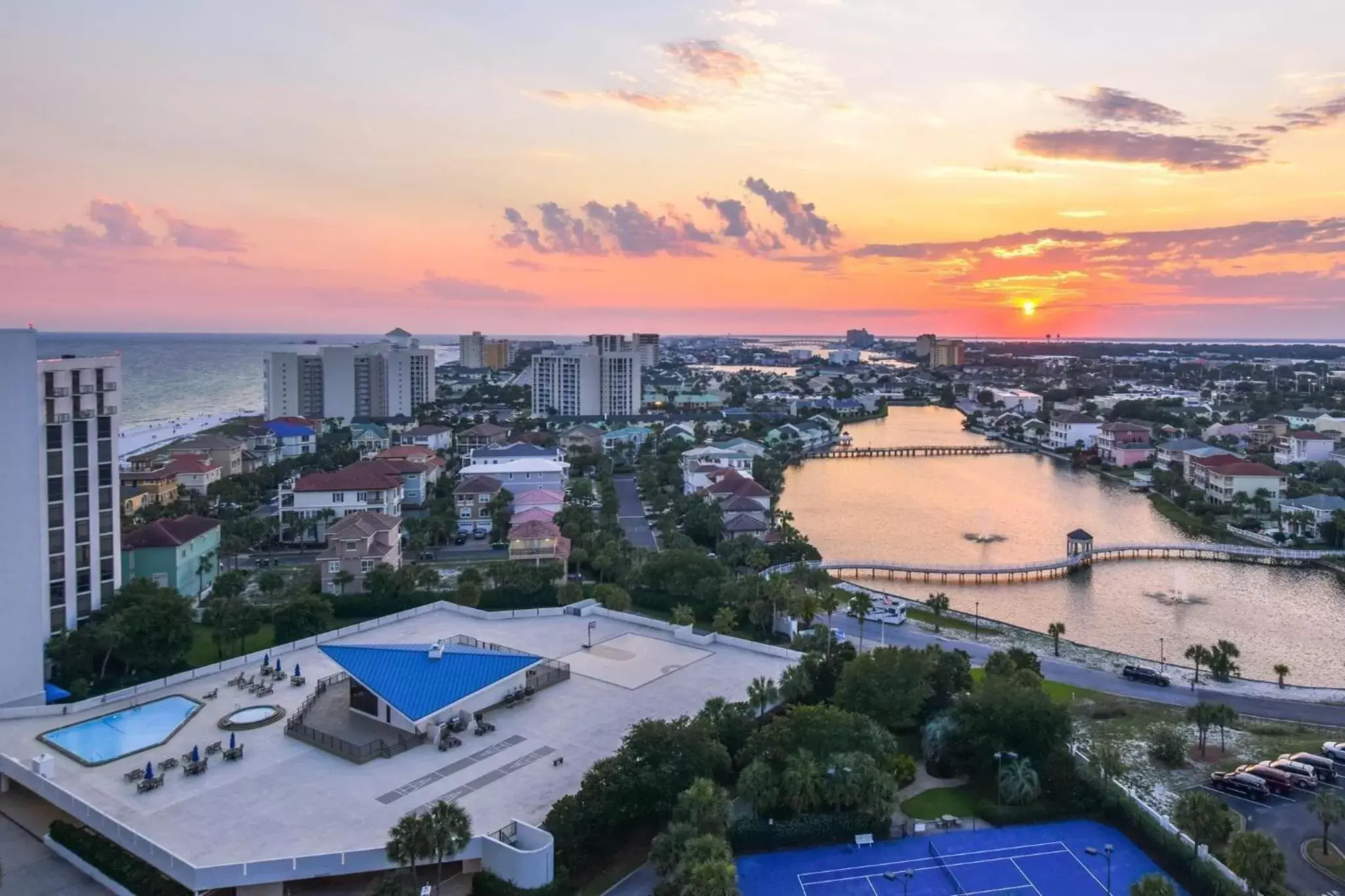 Bird's eye view, Pool View in Pelican Beach Resort by Tufan