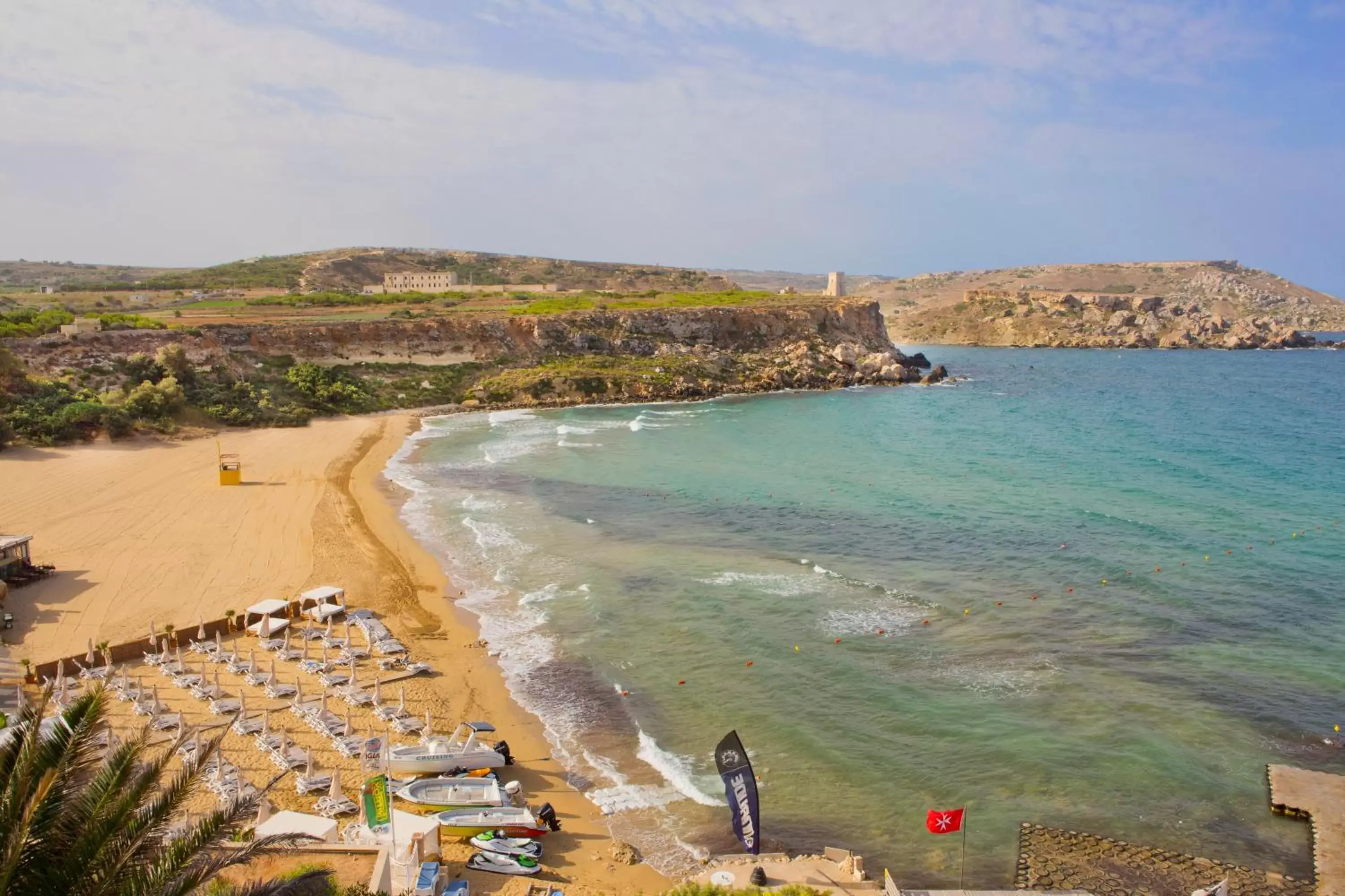 View (from property/room), Beach in Radisson Blu Resort & Spa, Malta Golden Sands