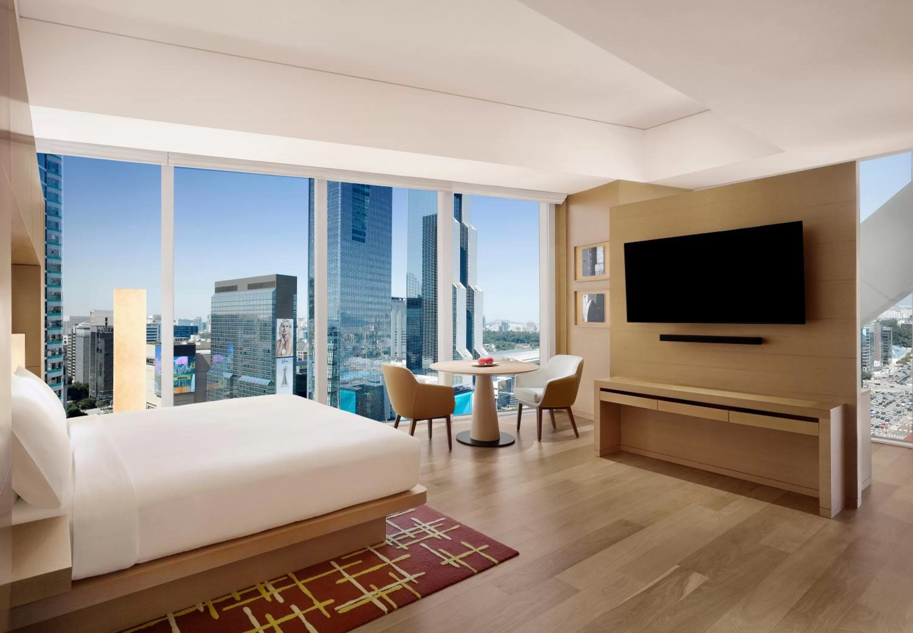 View (from property/room), Bed in Park Hyatt Seoul
