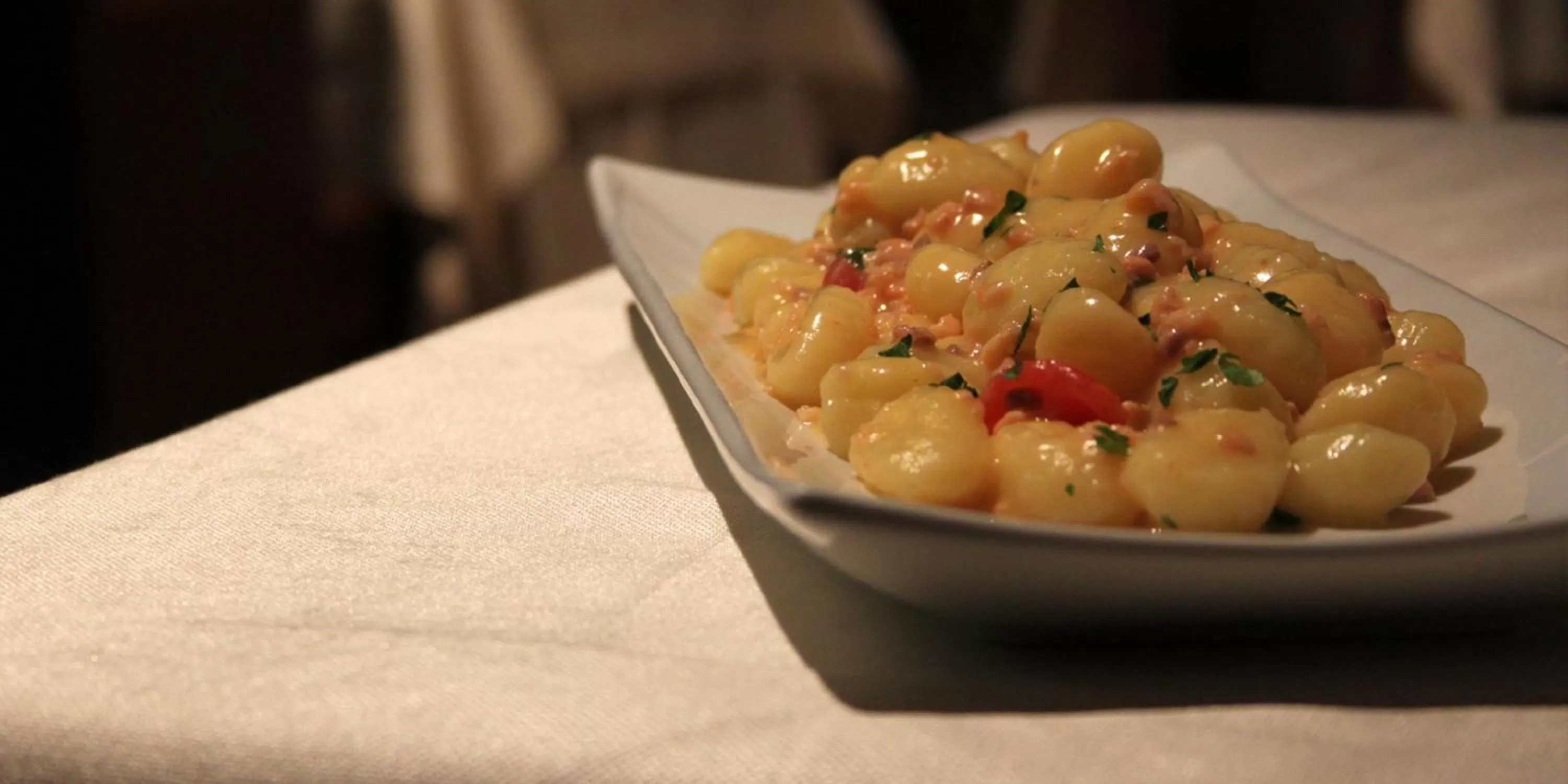 Food close-up in Palazzo Giordano Bruno