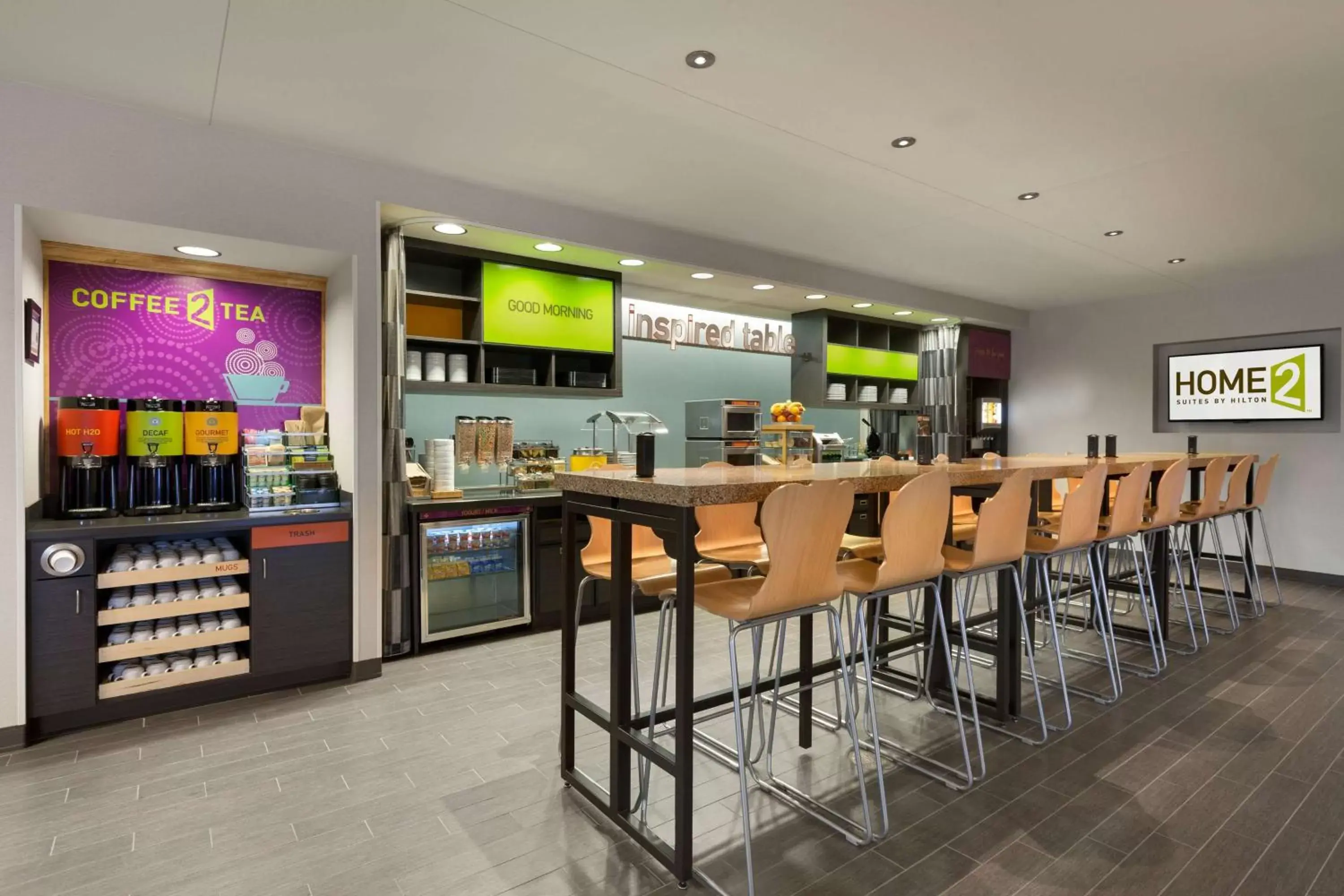 Breakfast in Home2 Suites by Hilton Champaign/Urbana Breakfast in Home2 Suites by Hilton Champaign/Urbana