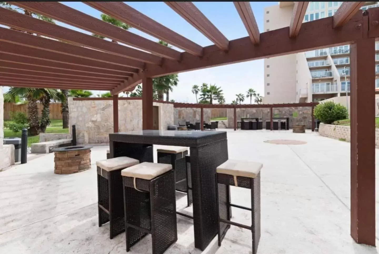 Patio in Bahia Mar Solare Tower 6th floor Bayview Condo 2bd 2ba with Pools and Hot tubs