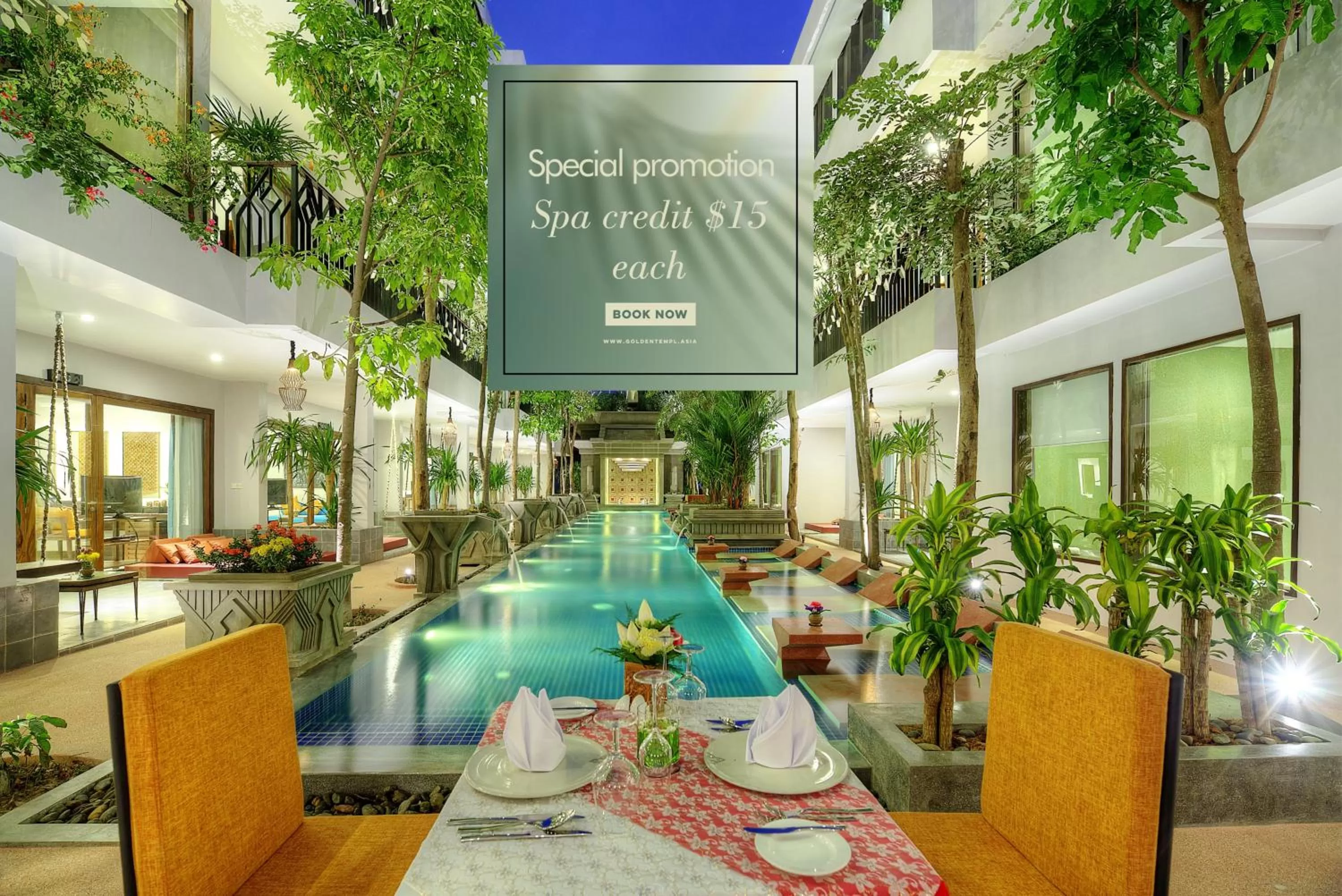 Swimming pool in Golden Temple Retreat