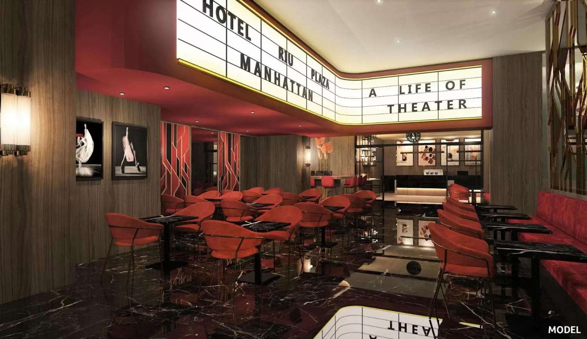 Lounge or bar in Riu Plaza Manhattan Times Square Lounge or bar in Riu Plaza Manhattan Times Square