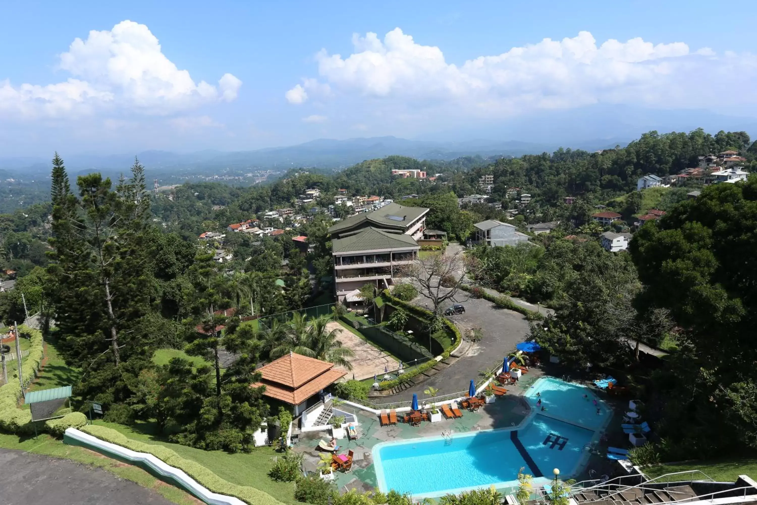 Pool view, Bird's-eye View in Kandy The Tourmaline