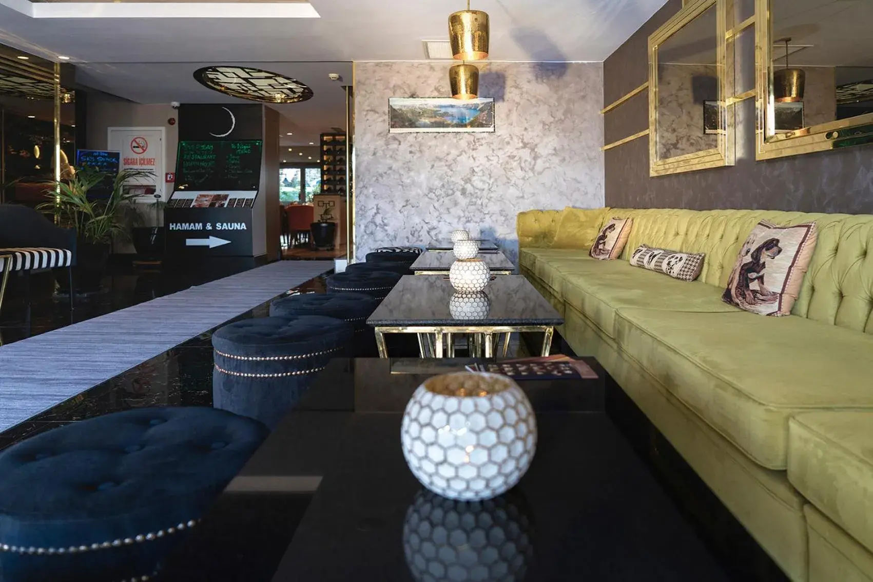 Lobby or reception, Lounge/Bar in Sky Kamer Hotel Antalya