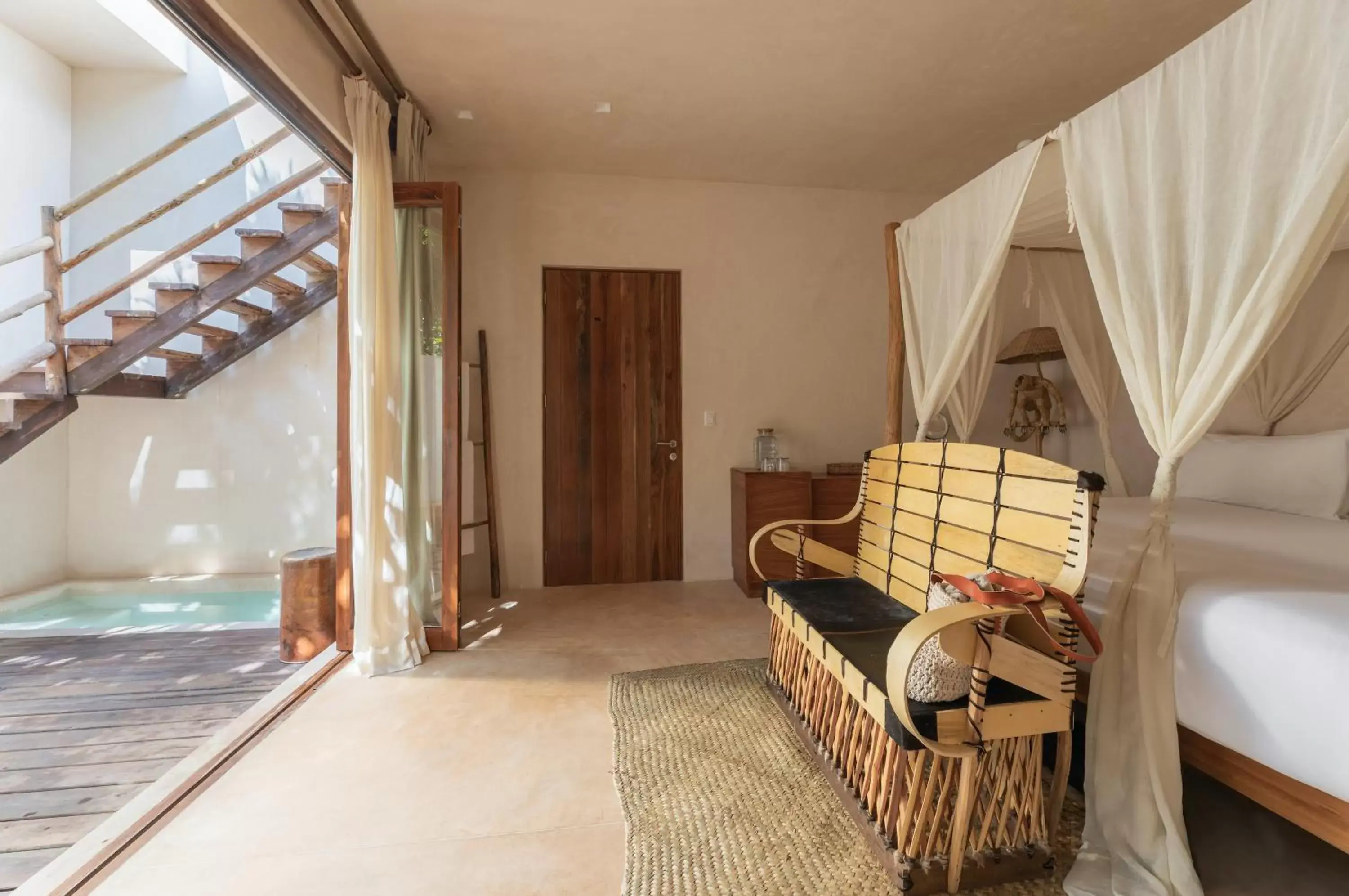 Living room in La Valise Tulum