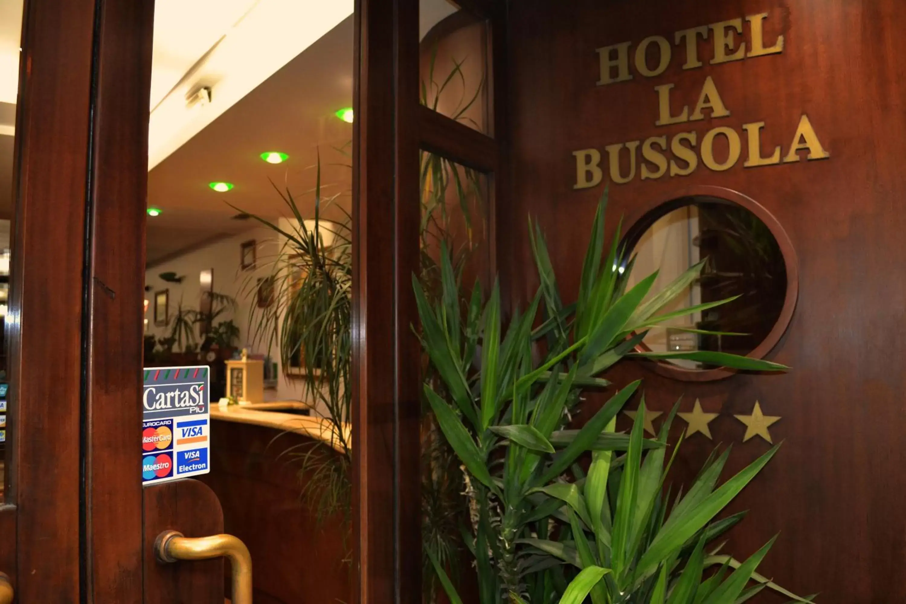 Facade/entrance in Hotel La Bussola