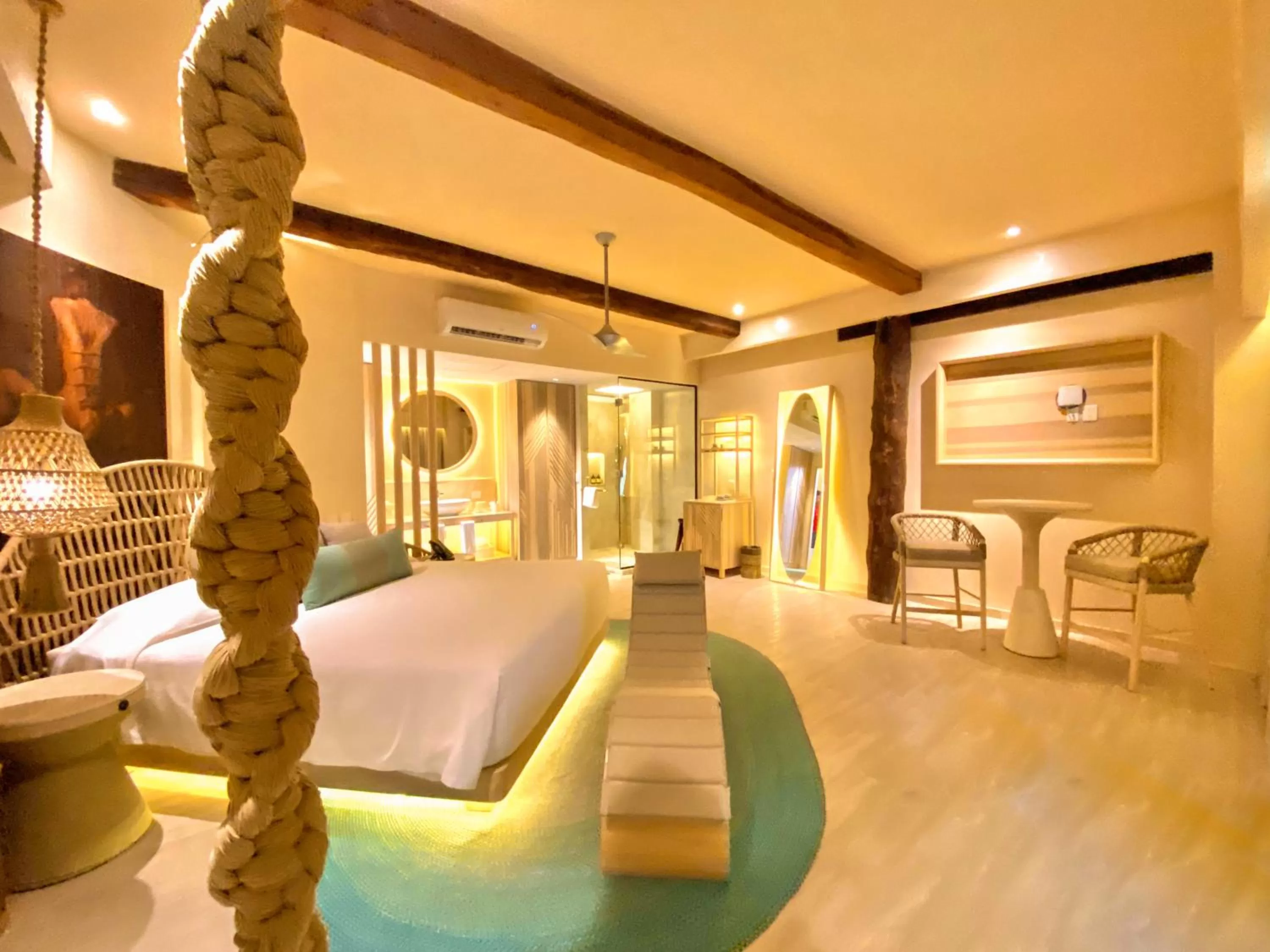 Bed in Hotel Shibari - Restaurant & Cenote Club