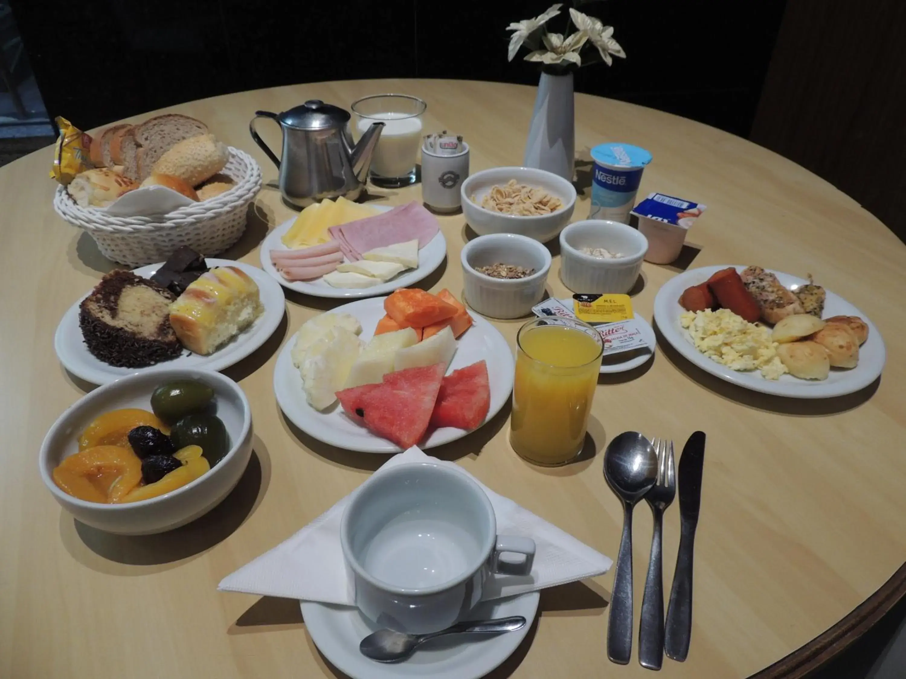 Breakfast in South American Copacabana Hotel