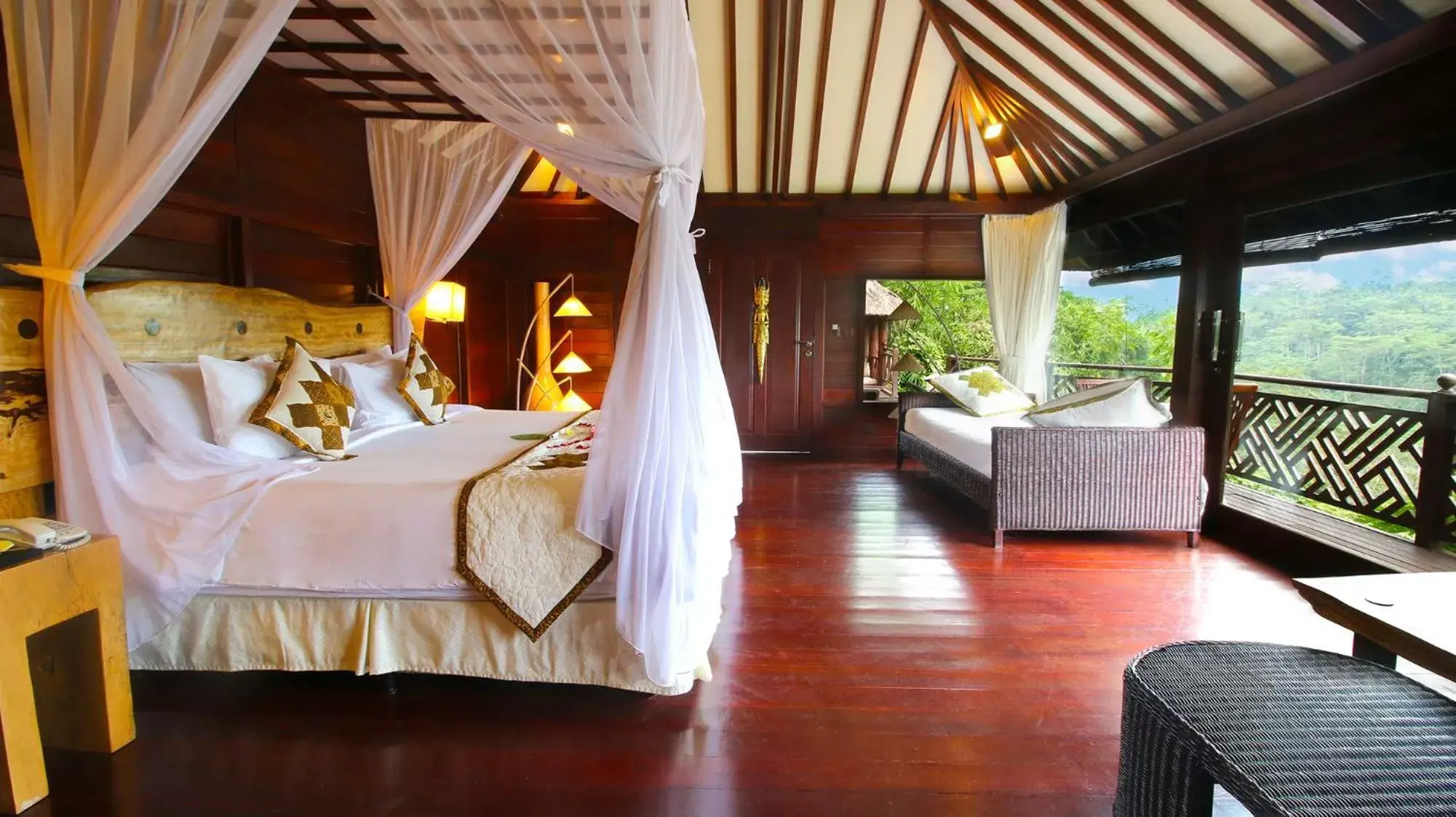 Bed, Banquet Facilities in Kupu Kupu Barong Villas and Tree Spa by L’OCCITANE