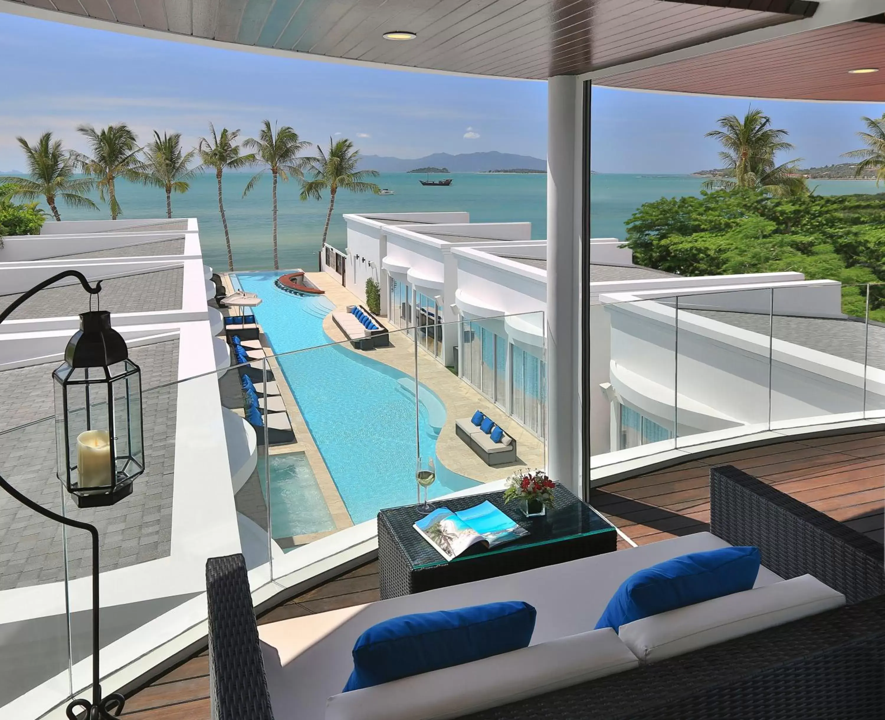 Bird's eye view, Balcony/Terrace in The Privilege Hotel Ezra Beach Club