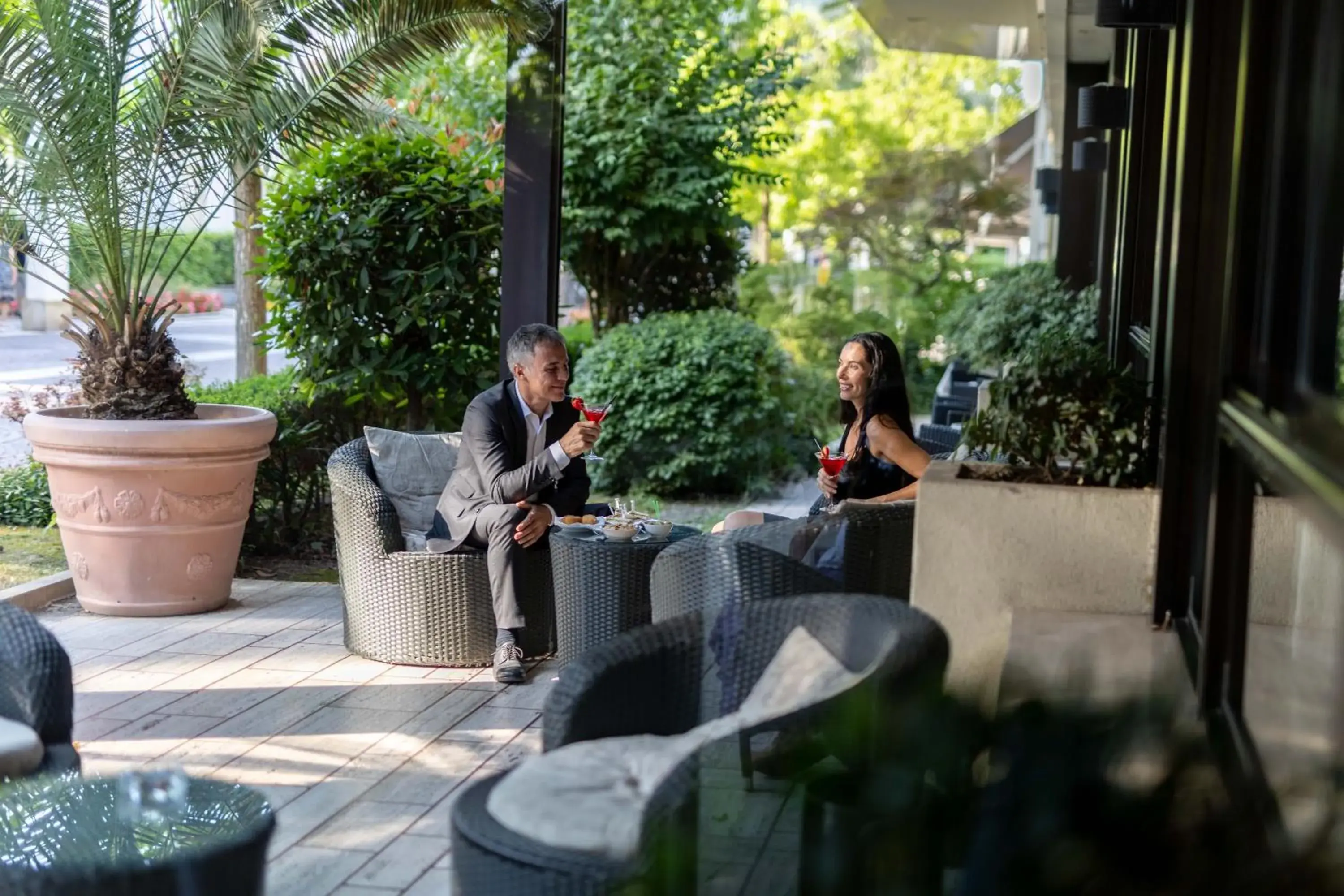 Patio in Hotel Terme Milano