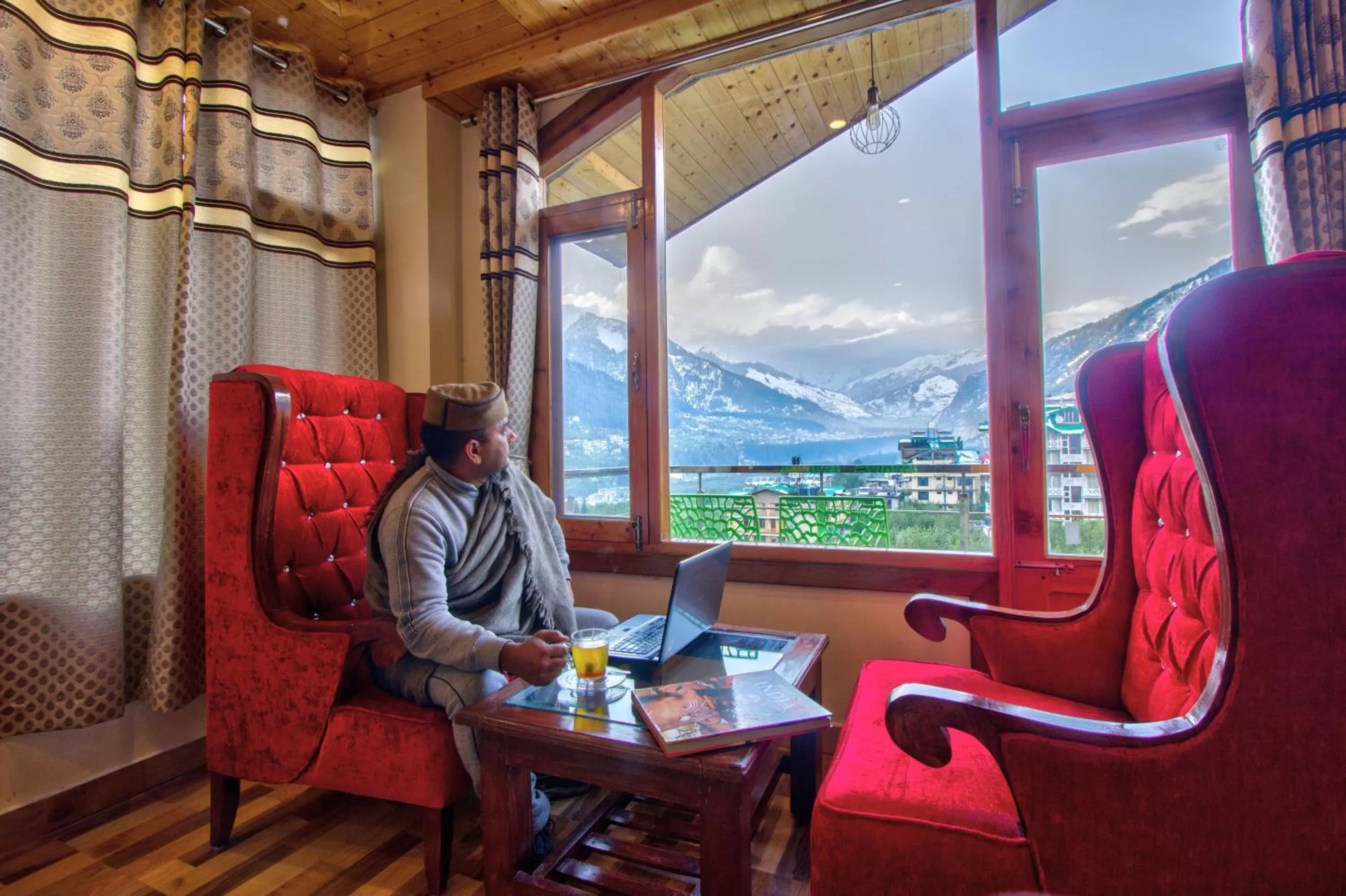 View (from property/room) in Snow City's Montana Blues Resort Manali - Heated & Air-Cooled Stay