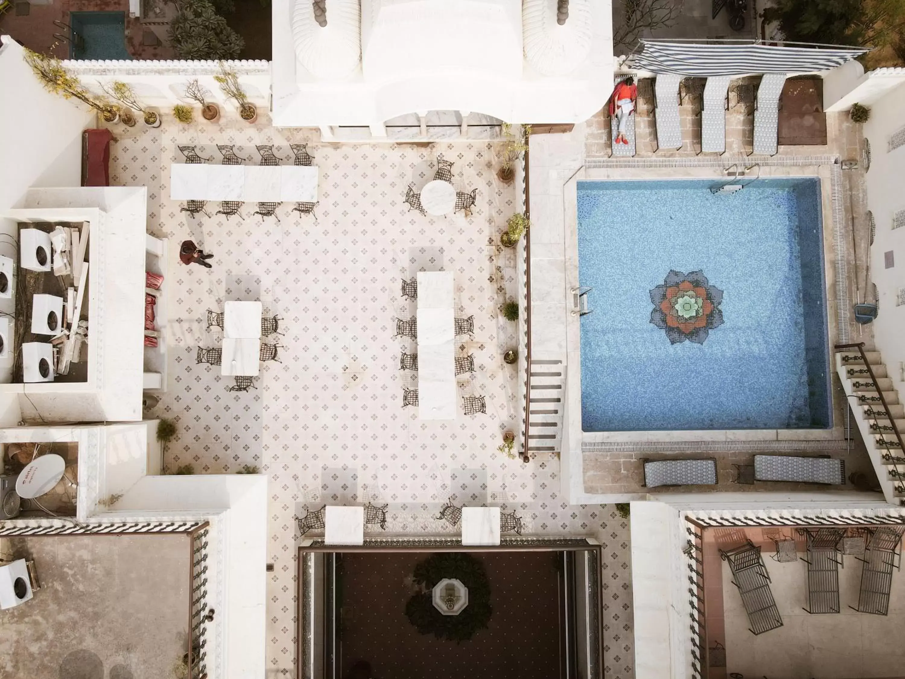 Bird's eye view, Floor Plan in Khandela Haveli - a Boutique Heritage Hotel