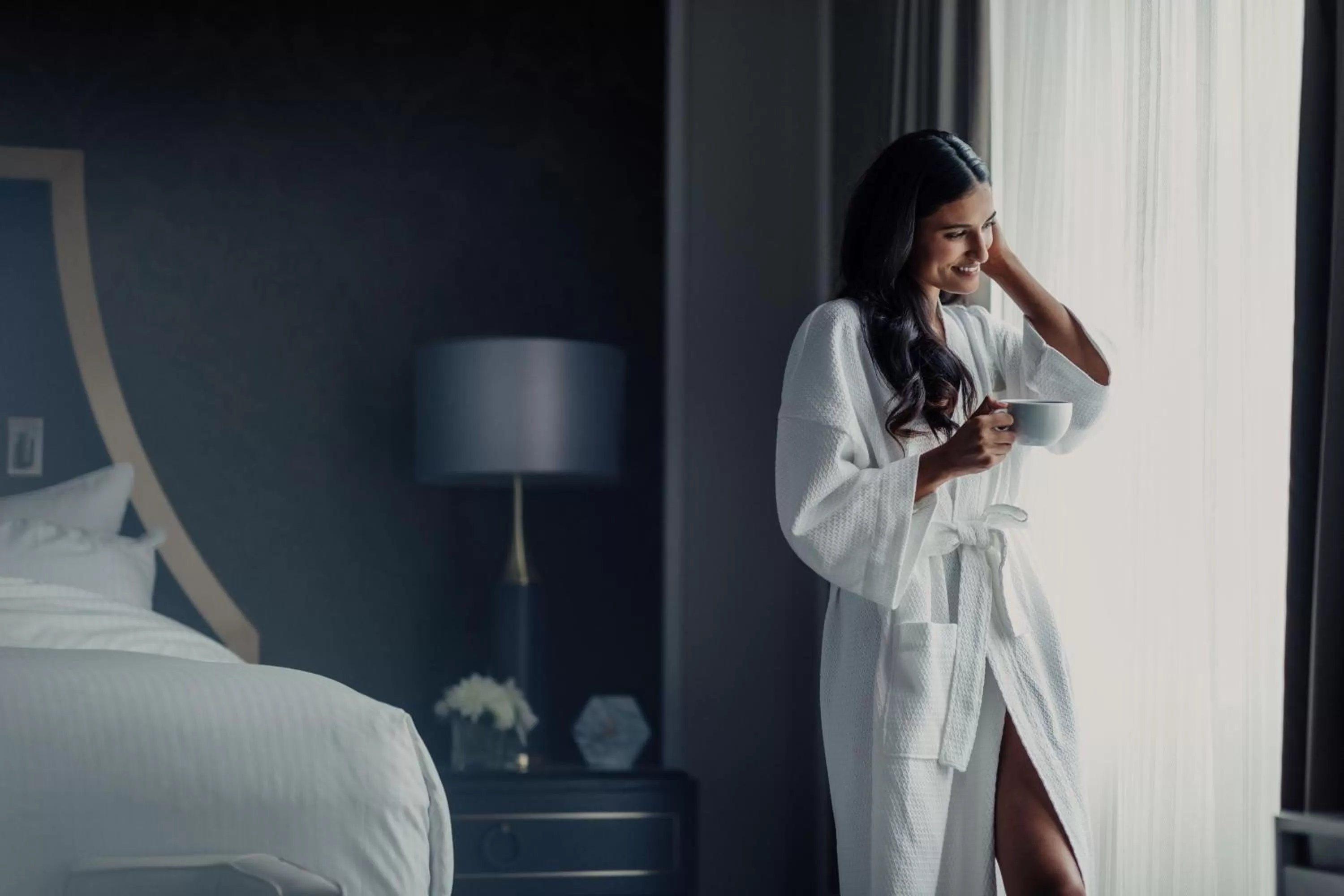 Bed in Fairmont Hotel Vancouver