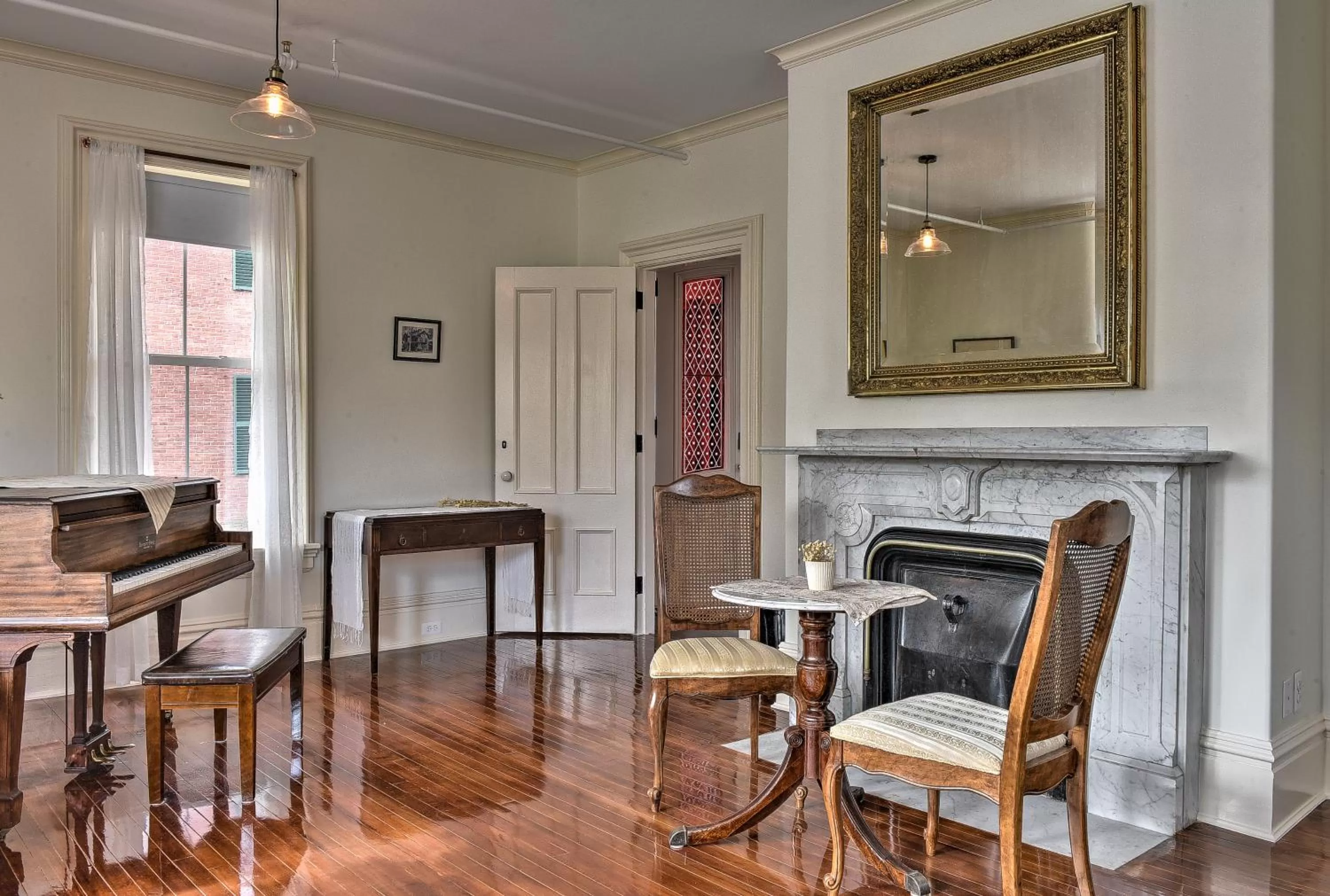 Seating area in The Burrell House