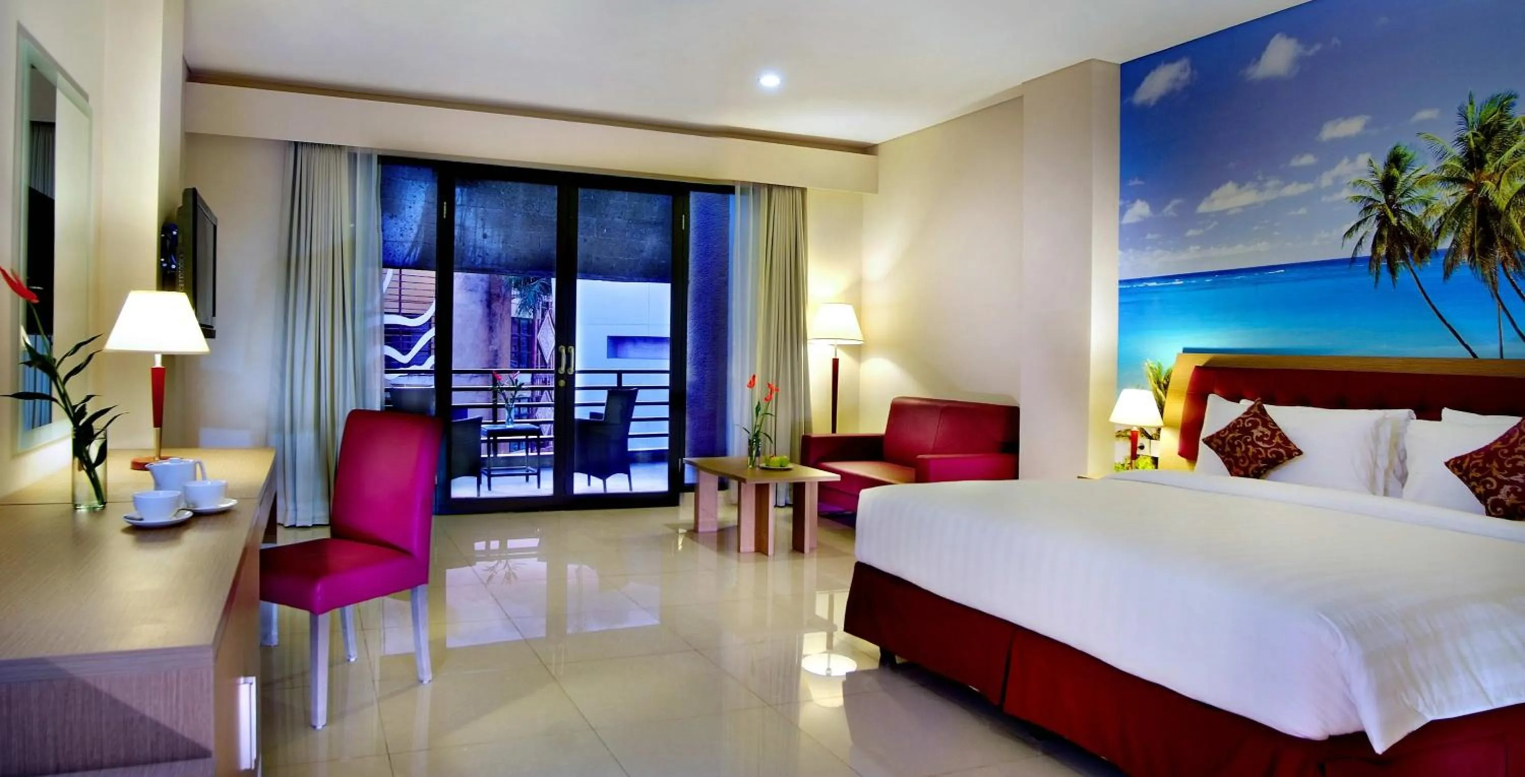 Bedroom, Bed in Kuta Central Park Hotel