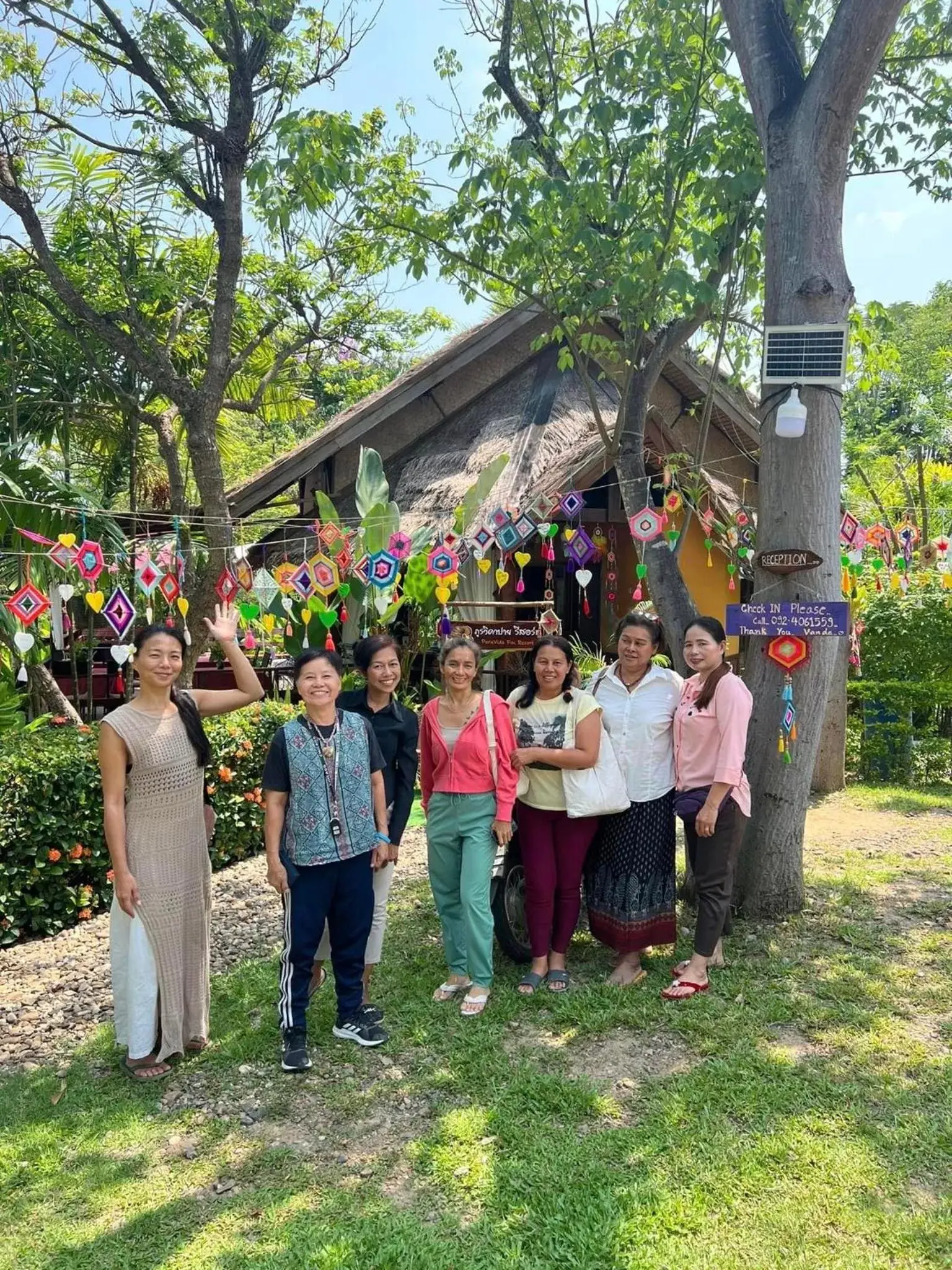 group of guests in Pura Vida Pai Resort