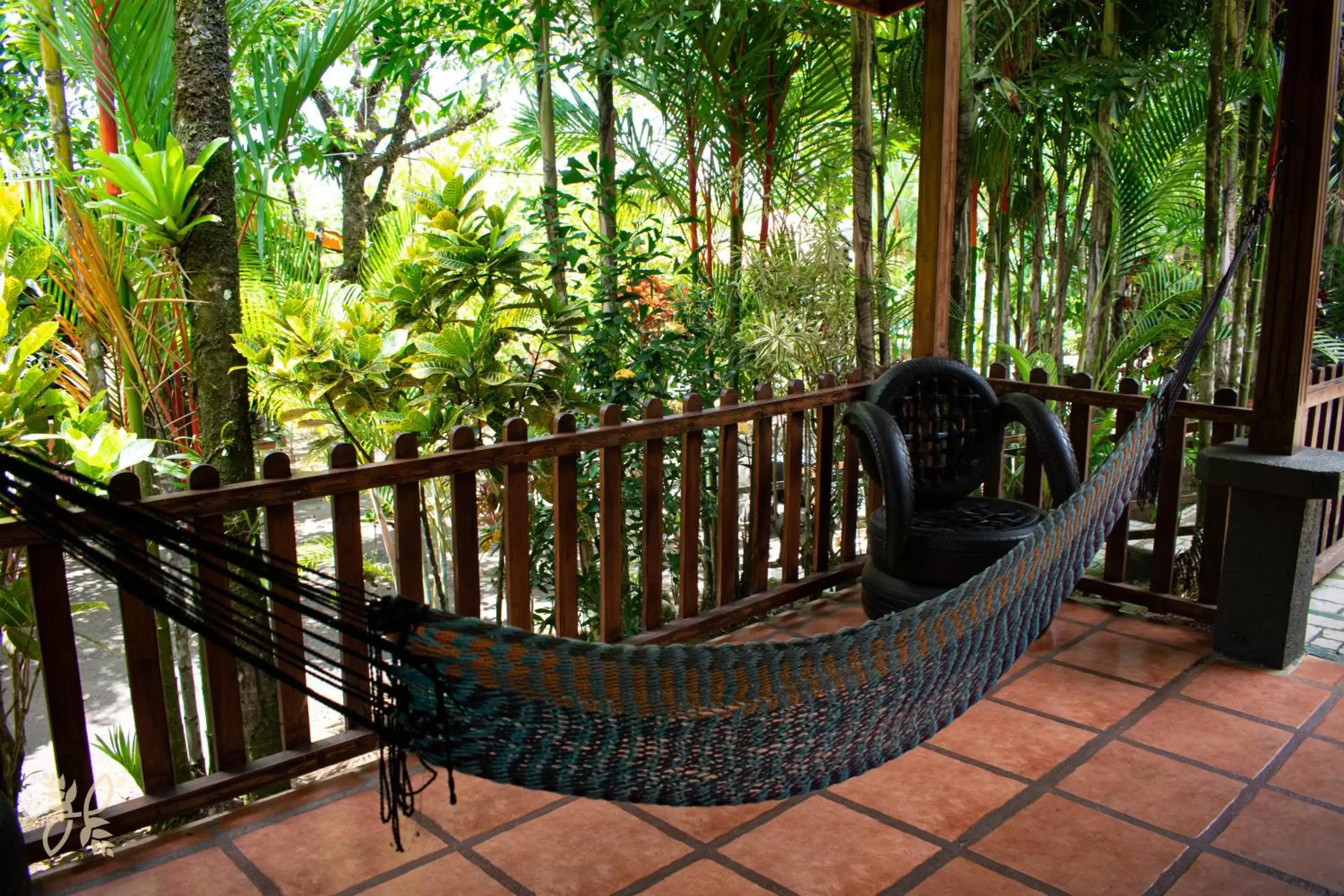 Garden, Balcony/Terrace in Hotel Heliconias Nature Inn & Hot Springs