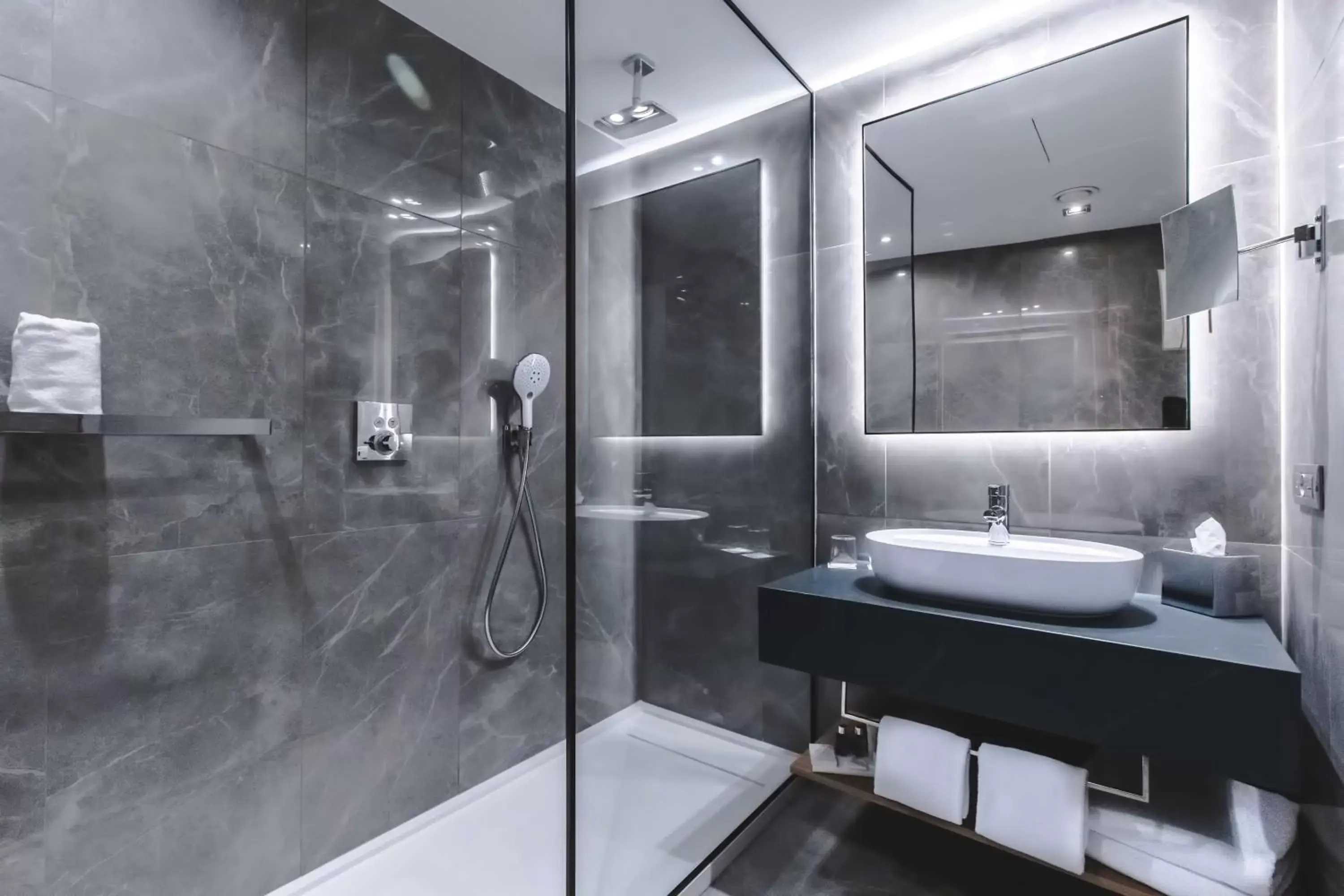 Shower, Bathroom in Radisson Blu Hotel, Madrid Prado