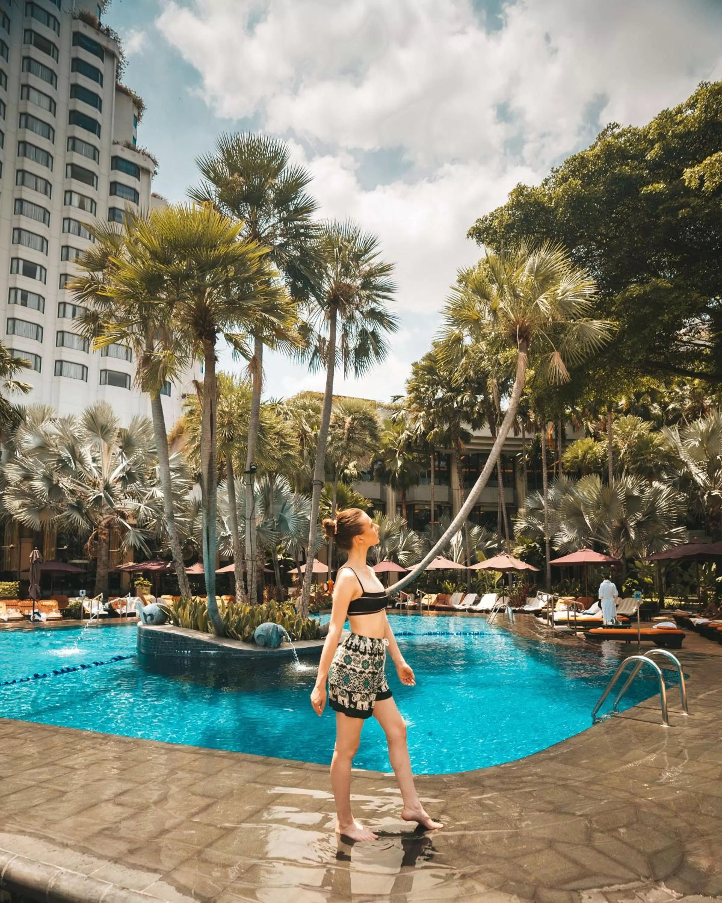 Pool view in Shangri-La Bangkok