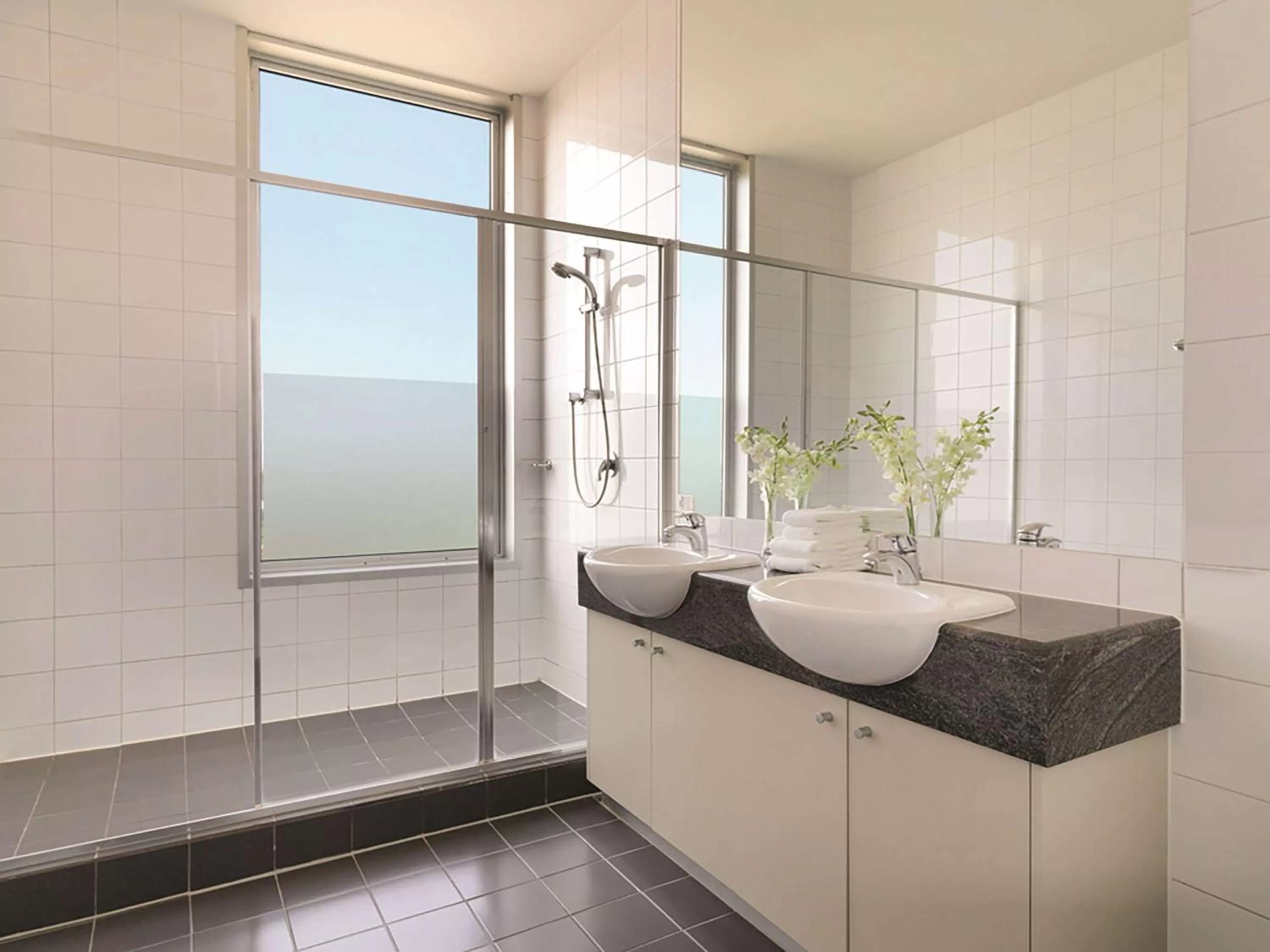 Bathroom in Adina Apartment Hotel Melbourne Flinders Street